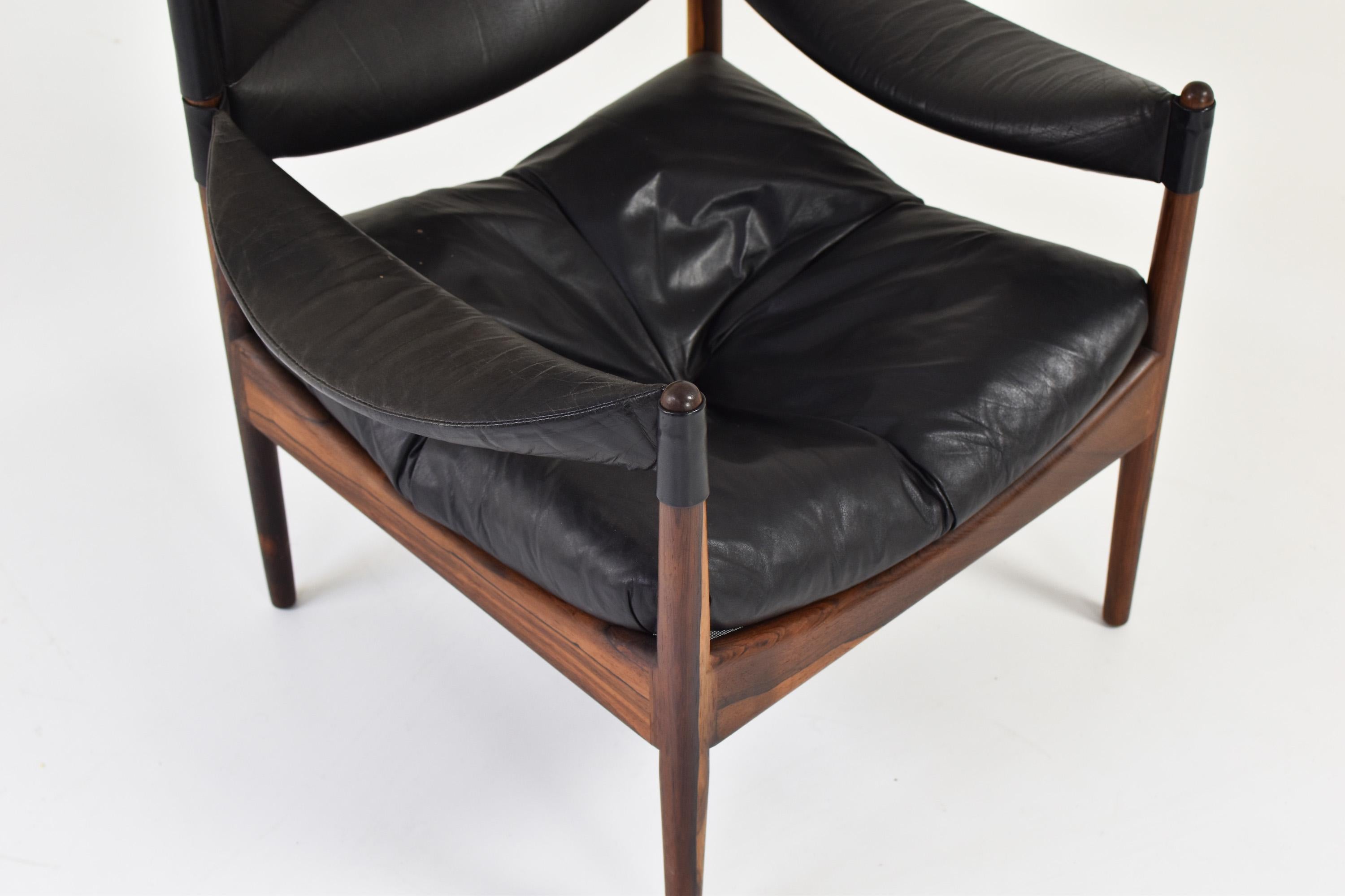 Leather ‘Modus’ Seating Group by Kristian Vedel for Søren Willadsen, Denmark, 1963