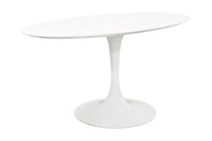 Modway 60' White Saarinen Style High Gloss Tulip Oval Dining Table