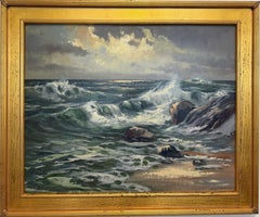 Vintage Original Maritime Oil Painting – Signed Mody Kersten (German) Seascape