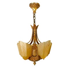 Moe Bridges 5-Light Tudor Slip Shade Chandelier