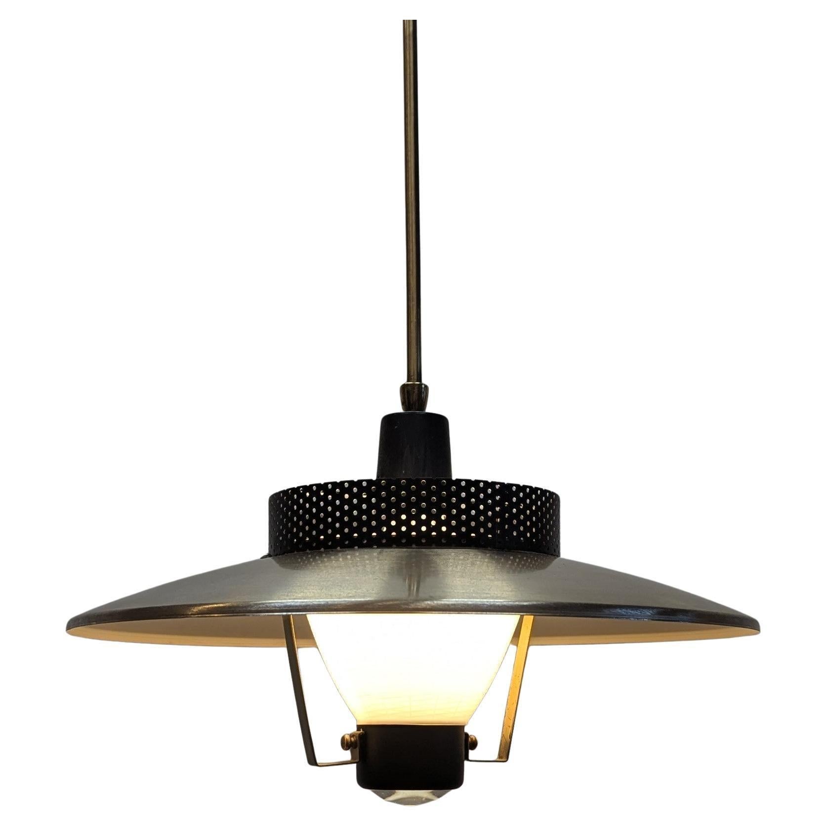 Mid-Century Modern Moe Lighting Mid Century Brass Pendant For Sale