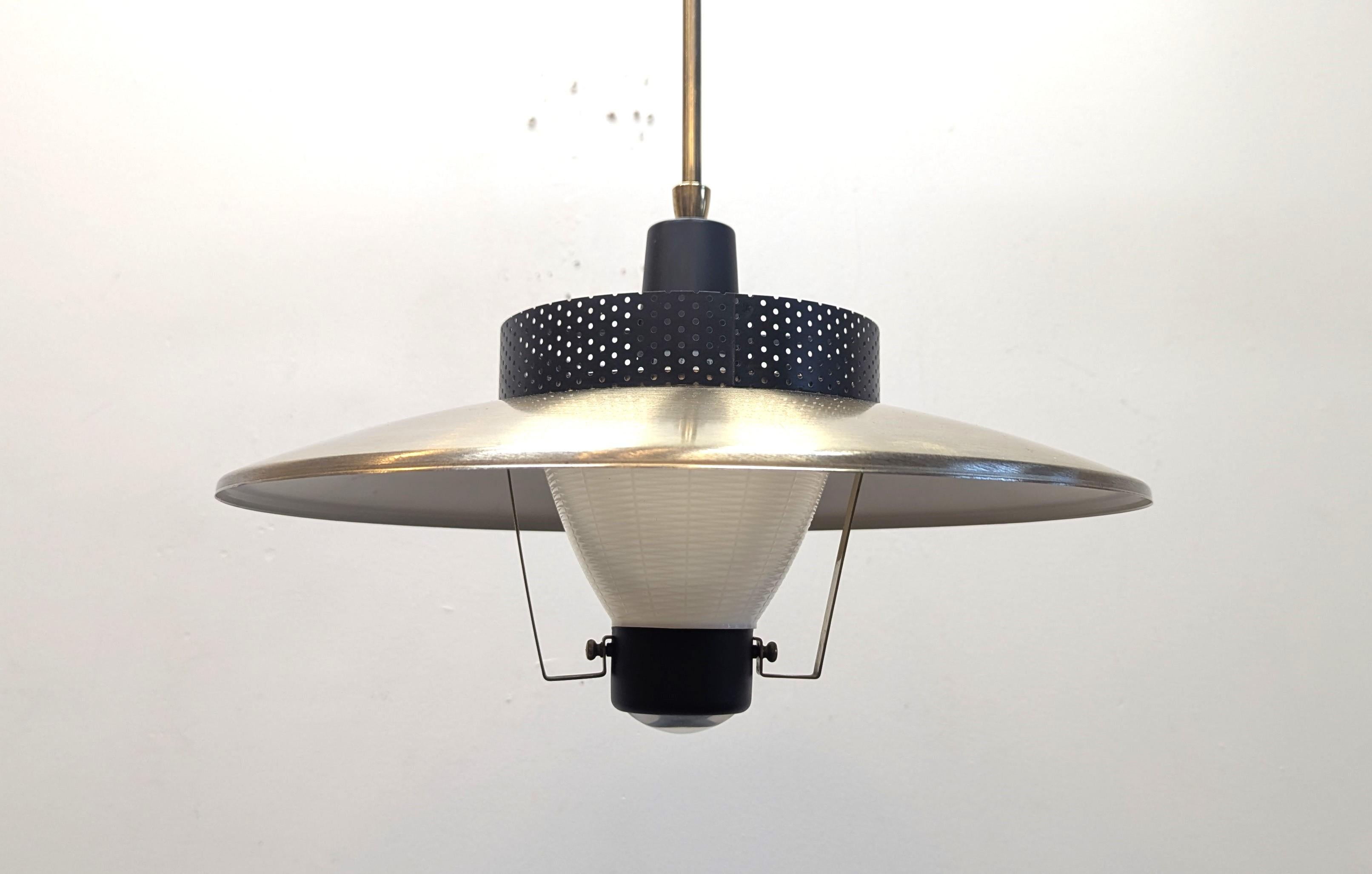 Moe Lighting Mid Century Brass Pendant For Sale 2
