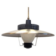 Vintage Moe Lighting Mid Century Brass Pendant