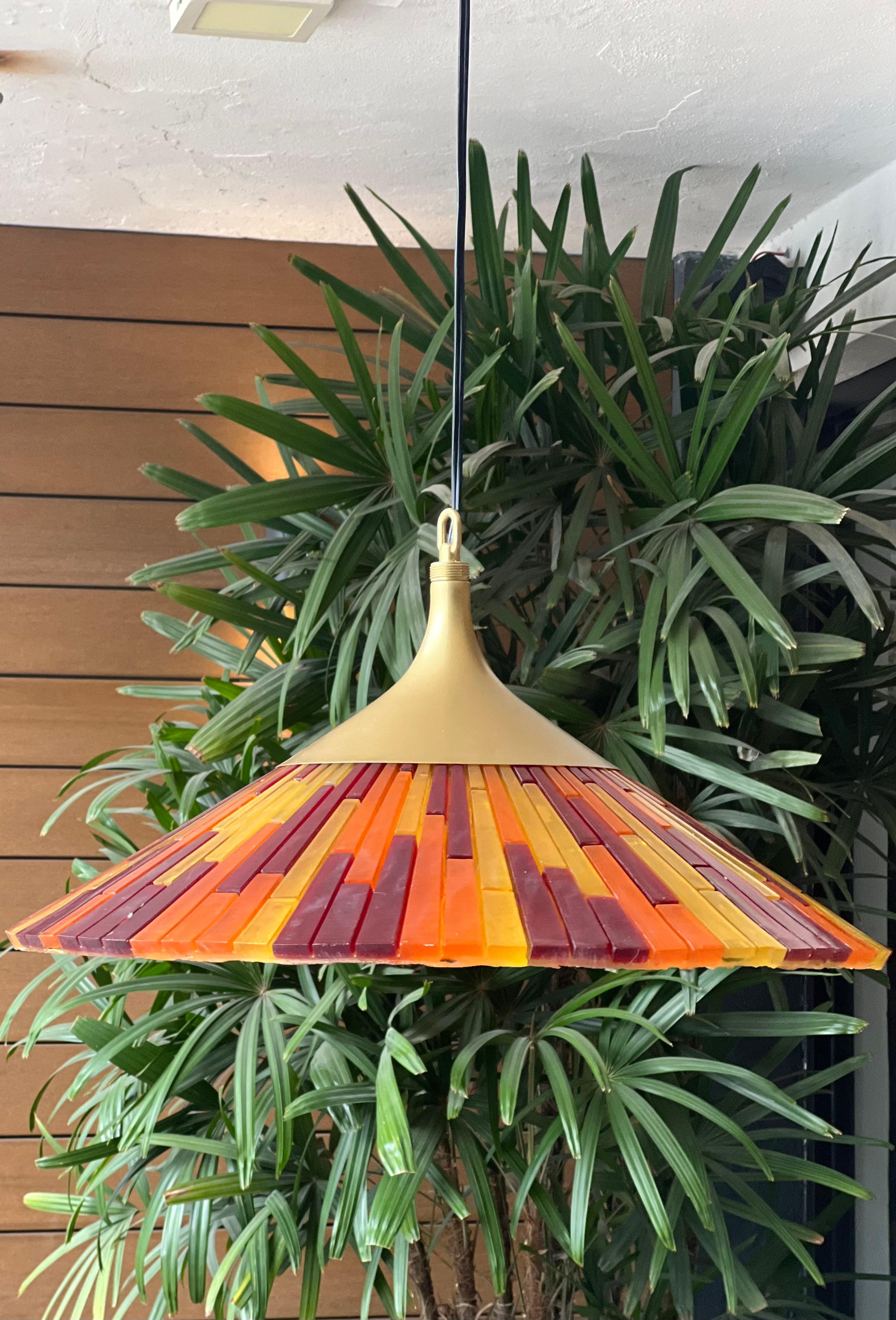 Moe Lighting Mid-Century Modern Acrylic Pendant Fiesta Series 3