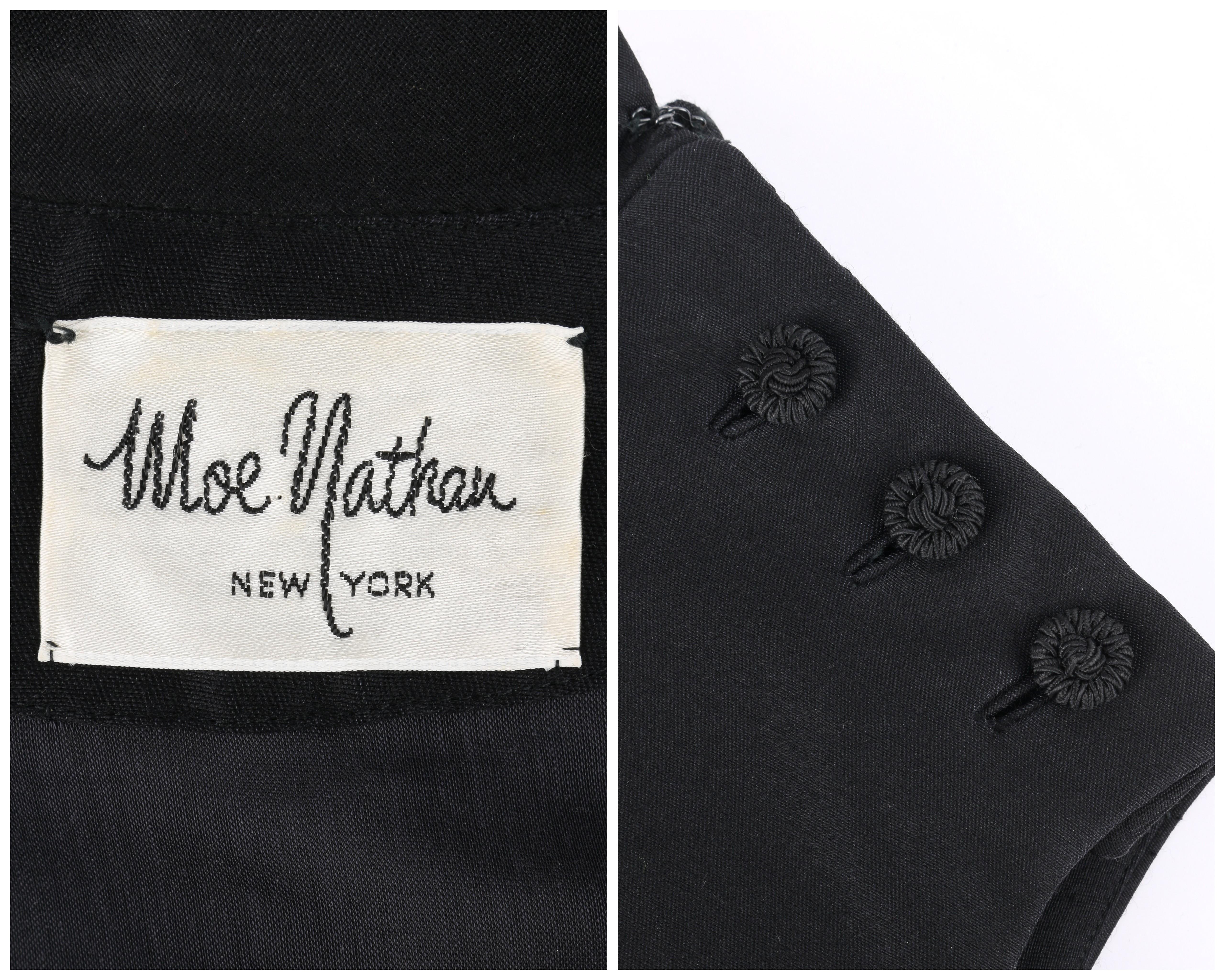 MOE NATHAN New York c.1960’s Brown Black Color Block Mod Sleeveless Shift Dress 2