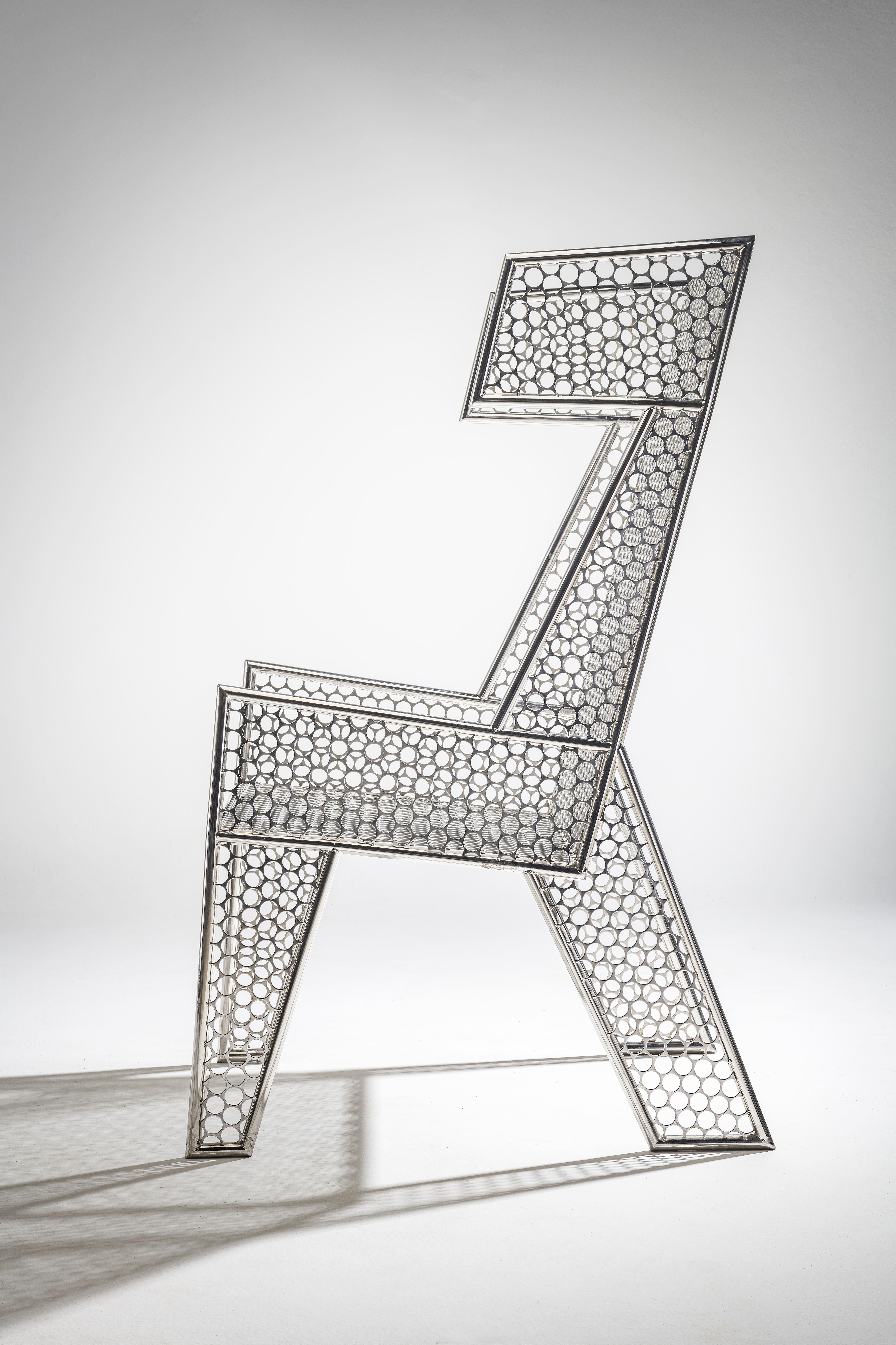 Metal Moeda B - Armchair - 2024, Coin Blank From Brazilian Mint - by Zanini de Zanine