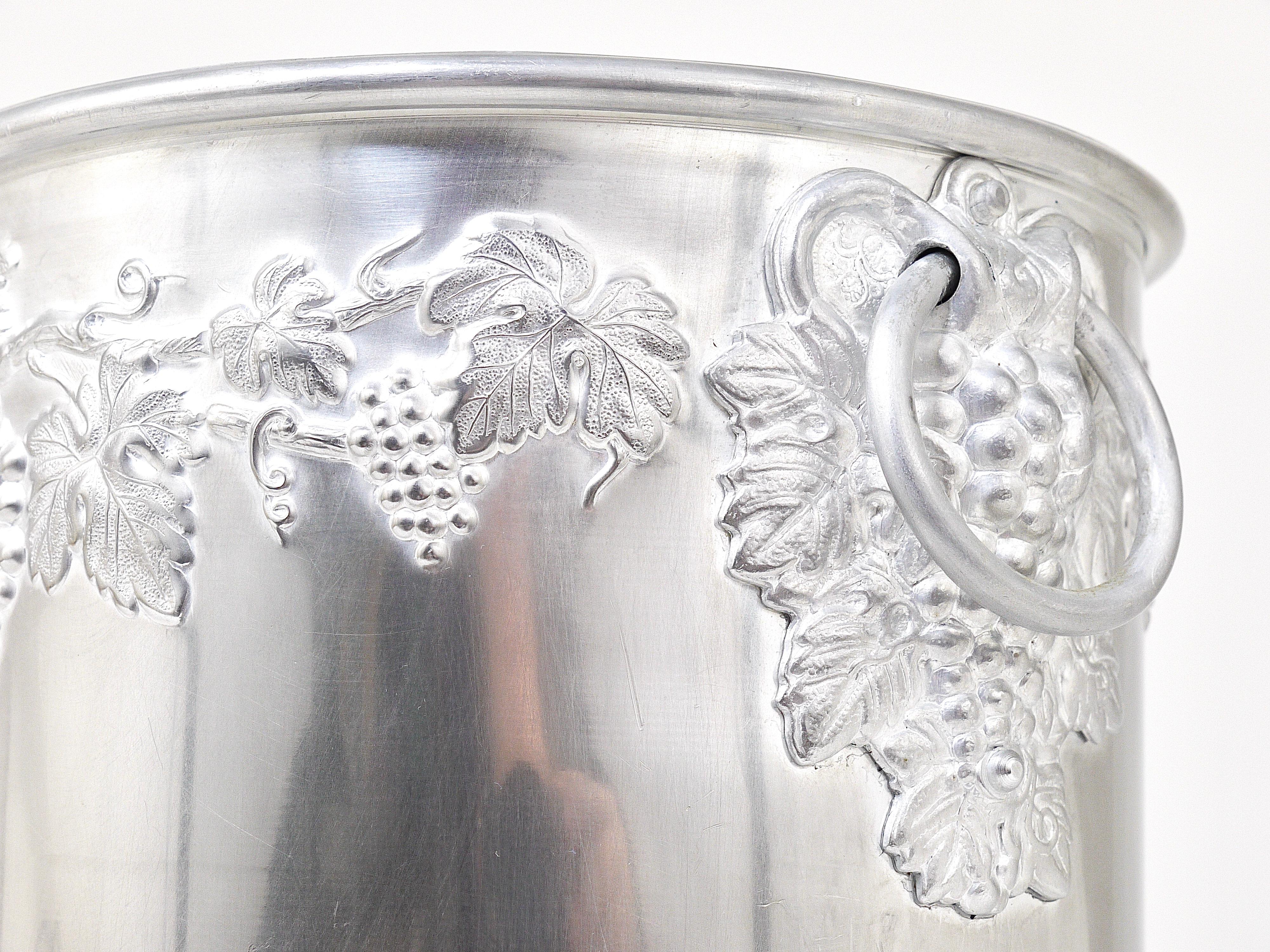 Polished Moet & Chandon Champagne Ice Bucket Bottle Cooler from the 1970s, France