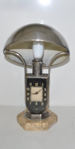 Mofem, Art Deco Lamp with Alarm Clock