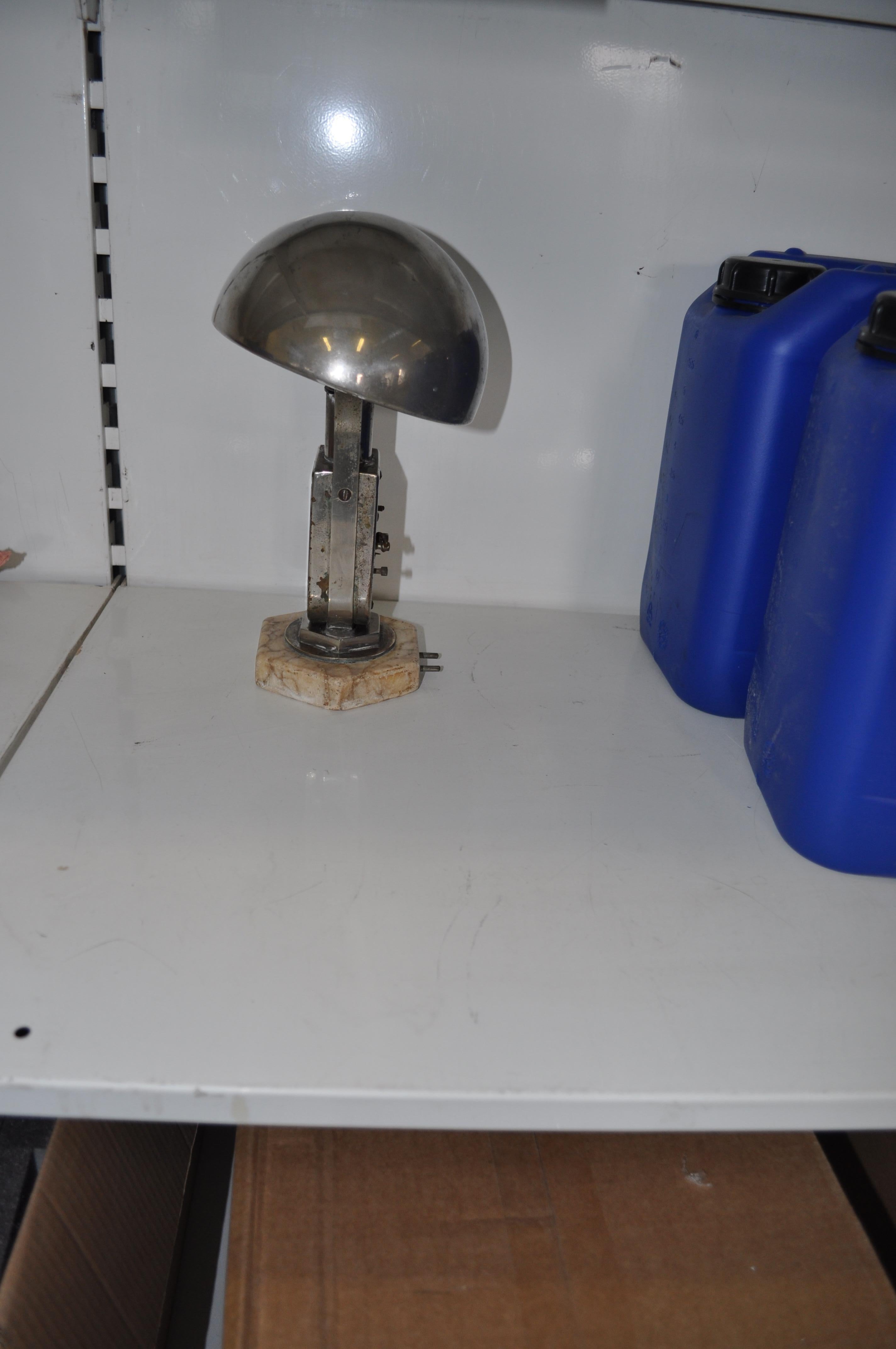 Mofem, Art Deco Lamp with Alarm Clock In Fair Condition For Sale In Lábatlan, HU