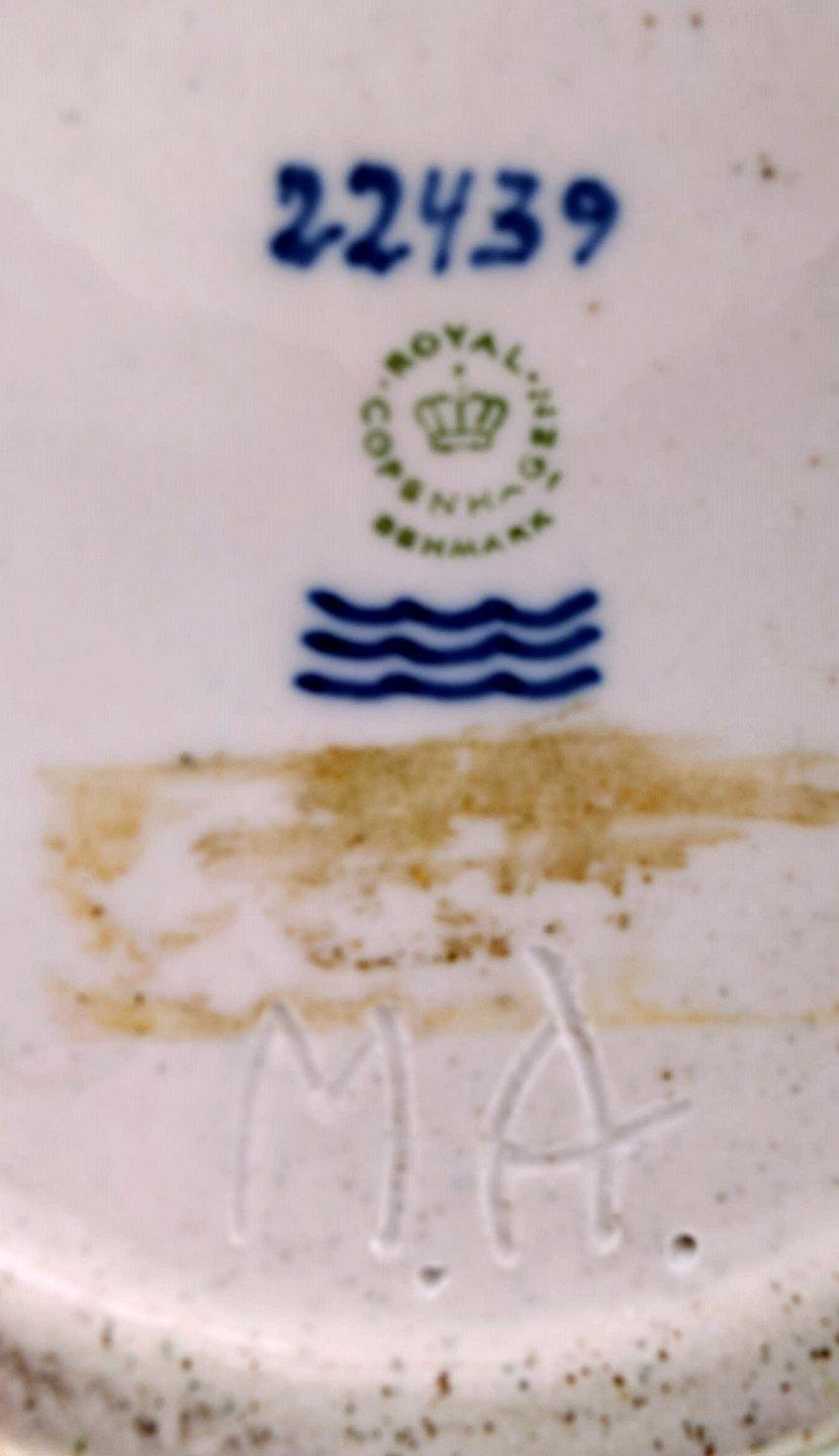 Carta Mogens Andersen per Royal Copenhagen. Brocca in gres con motivo astratto. in vendita