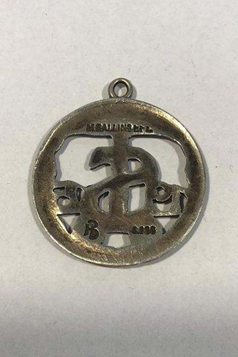 20th Century Mogens Ballin Eftf Silver Pendant '1915' For Sale