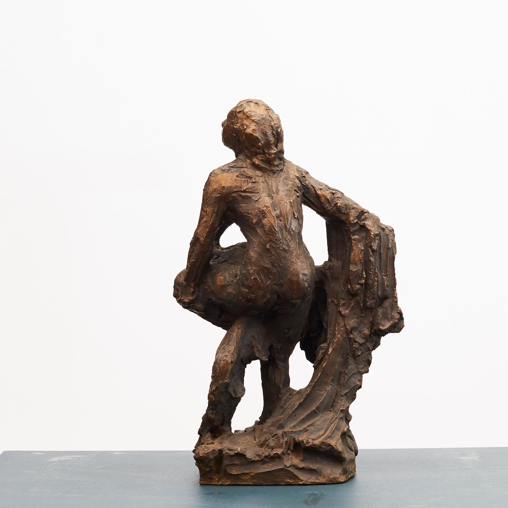 Bronzeskulptur „Leda und der Schwan“ von Mogens Bggild, Dänemark, 1950–1960 (Moderne) im Angebot