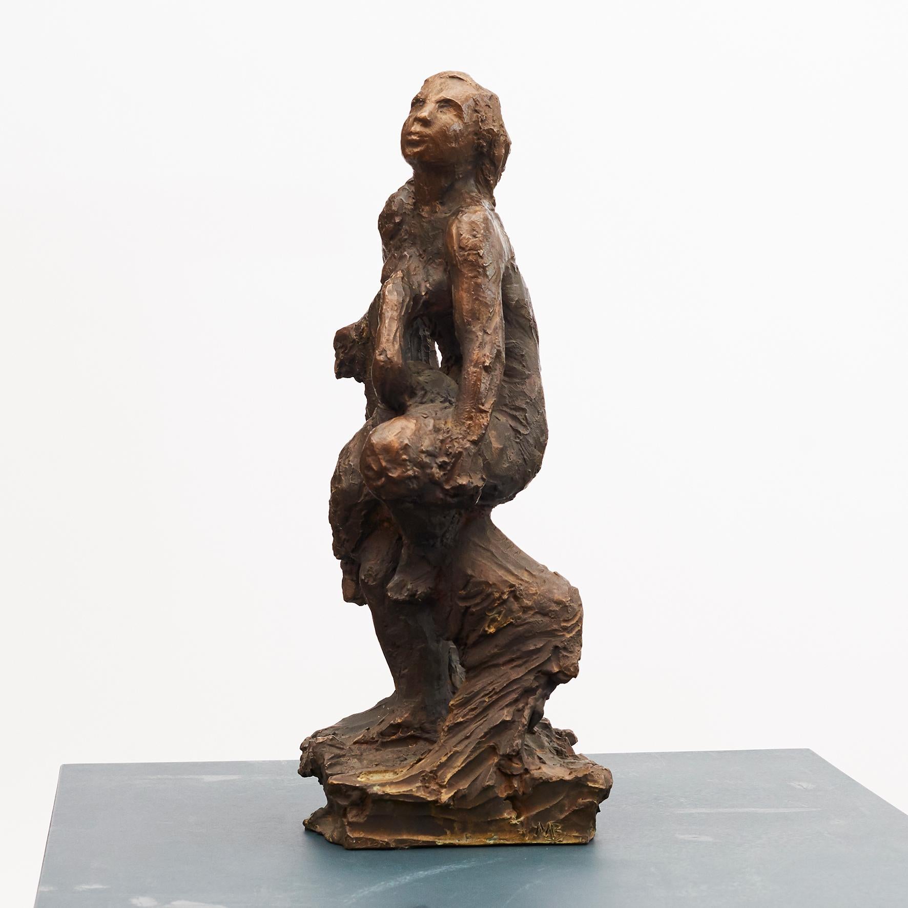 Bronzeskulptur „Leda und der Schwan“ von Mogens Bggild, Dänemark, 1950–1960 (Dänisch) im Angebot
