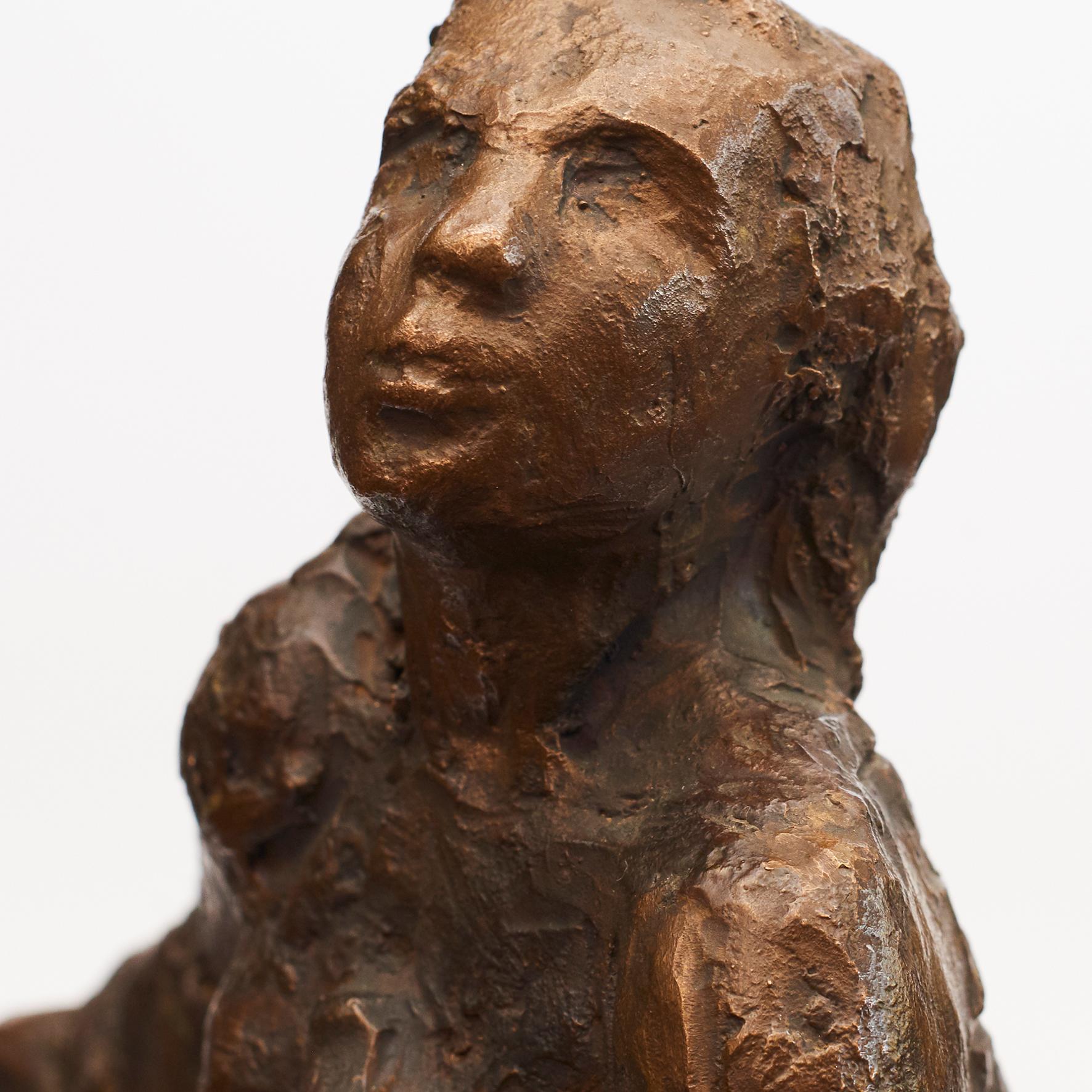 Bronzeskulptur „Leda und der Schwan“ von Mogens Bggild, Dänemark, 1950–1960 im Zustand „Gut“ im Angebot in Kastrup, DK