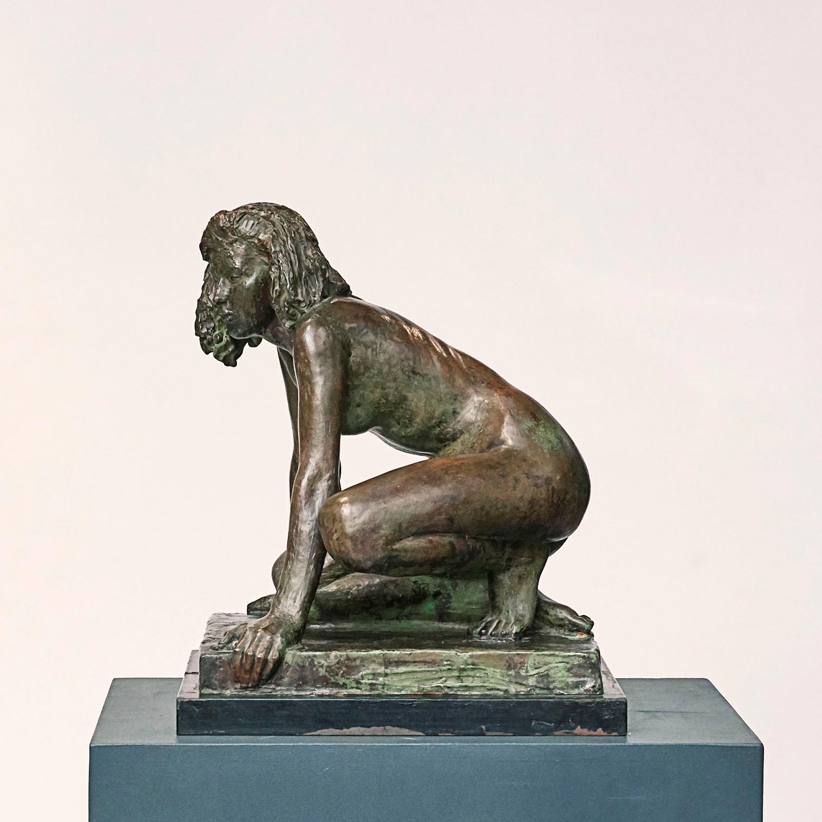 Other Mogens Bøggild Bronze Sculpture of a Crouching Women