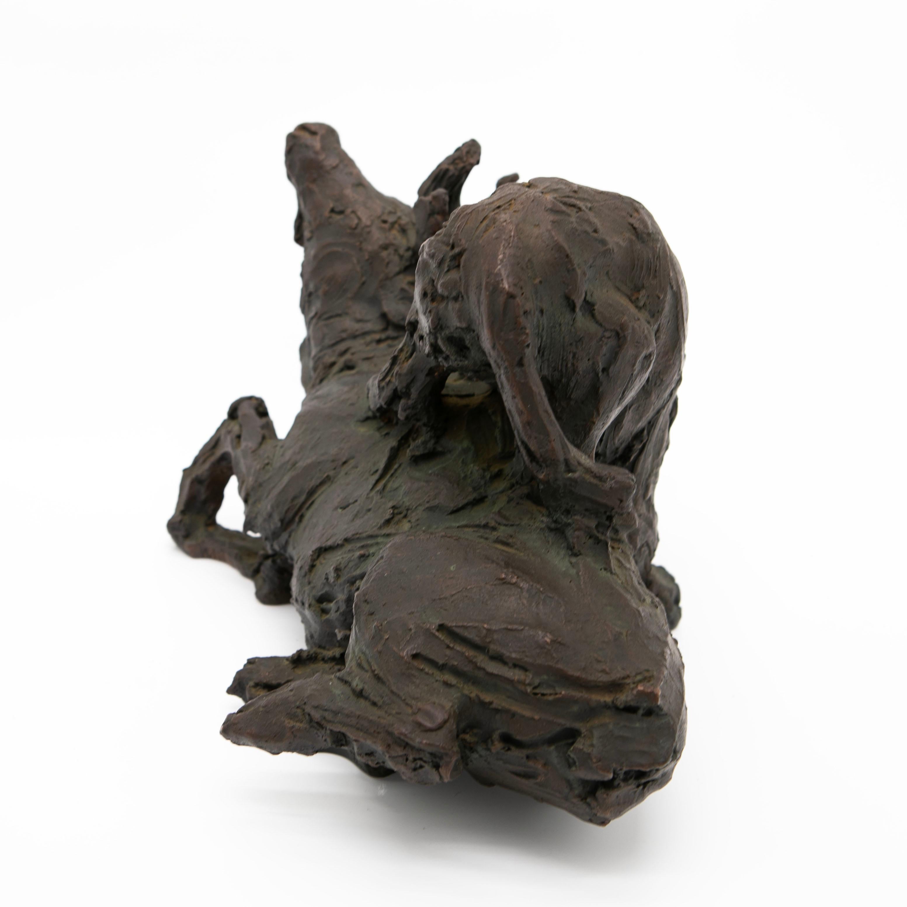 Europeo Mogens Bøggild, Scultura in bronzo di un cervo e di un giaguaro in vendita