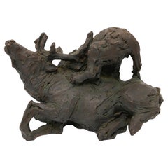 Mogens Bøggild, Bronze Sculpture of a Deer and Jaguar