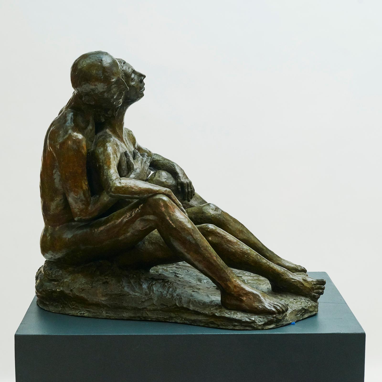 Danish Mogens Bøggild Erotic Couple, Bronze Sculpture