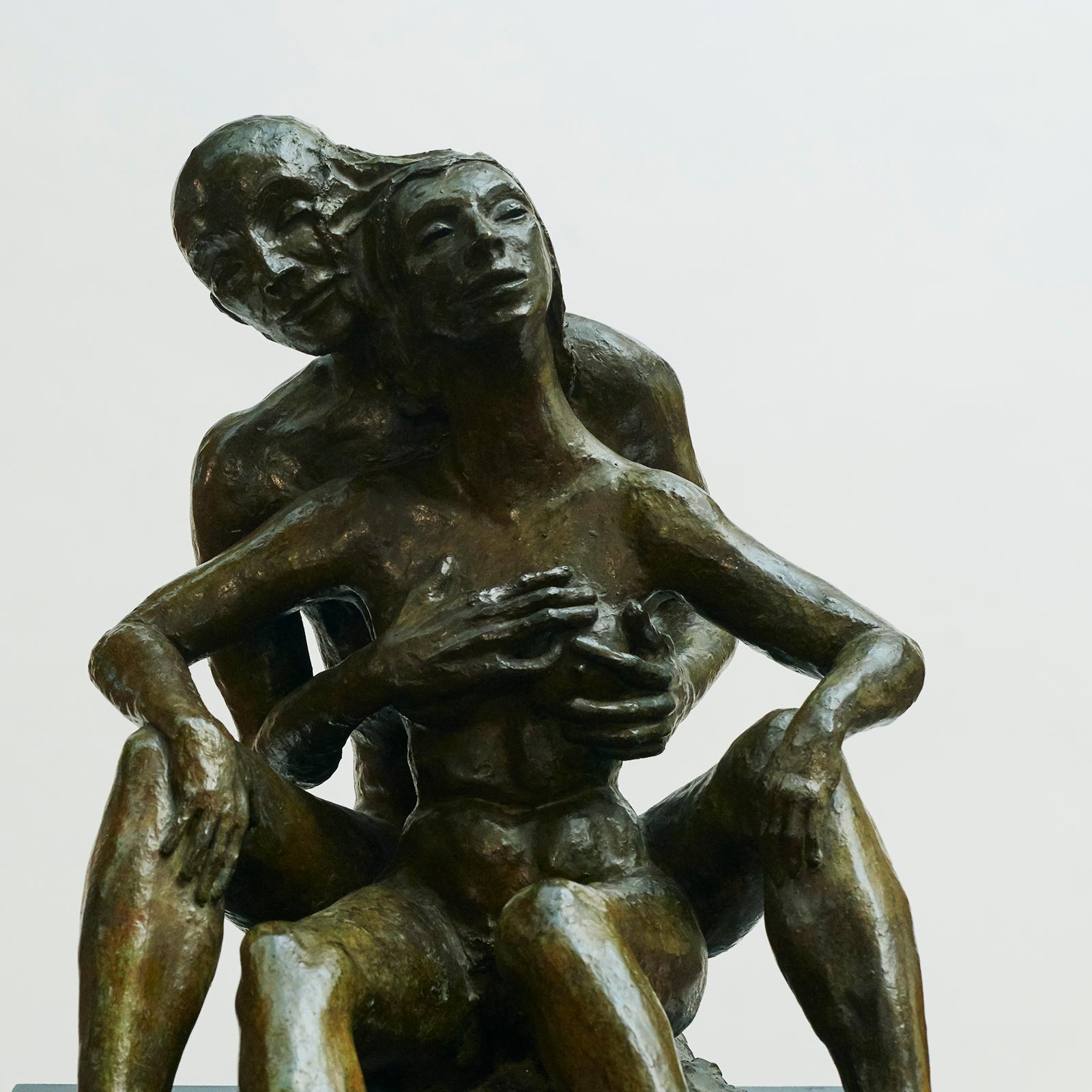 Burnished Mogens Bøggild Erotic Couple, Bronze Sculpture