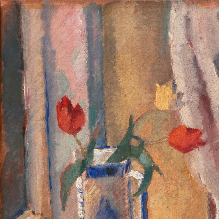 'Tulips on a Window Sill', Paris, Royal Danish Academy, Charlottenborg Gallery For Sale 2