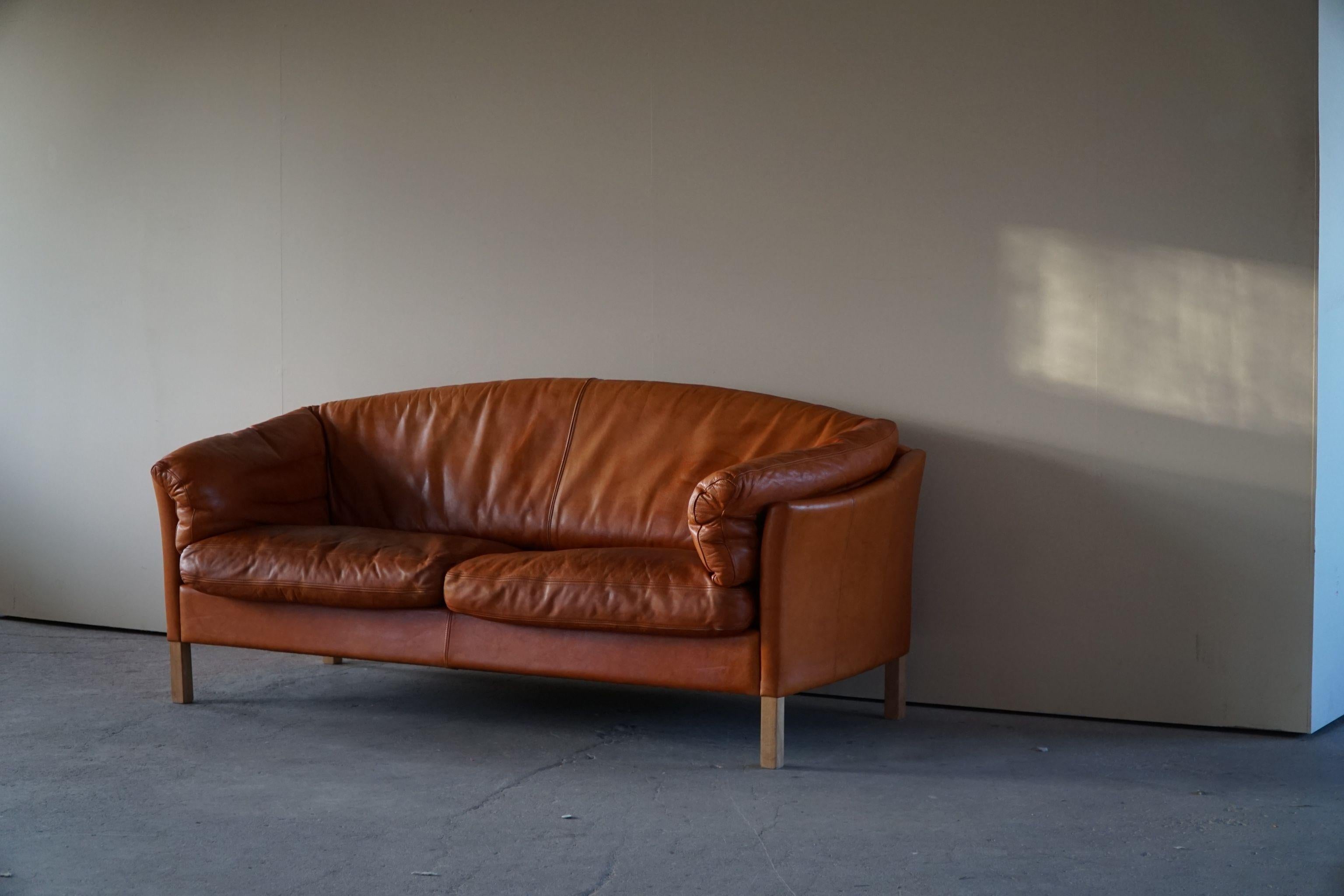 Mogens Hansen 2.5 Sofa in Cognac Coloured Leather, Model 535, Danish Design 6