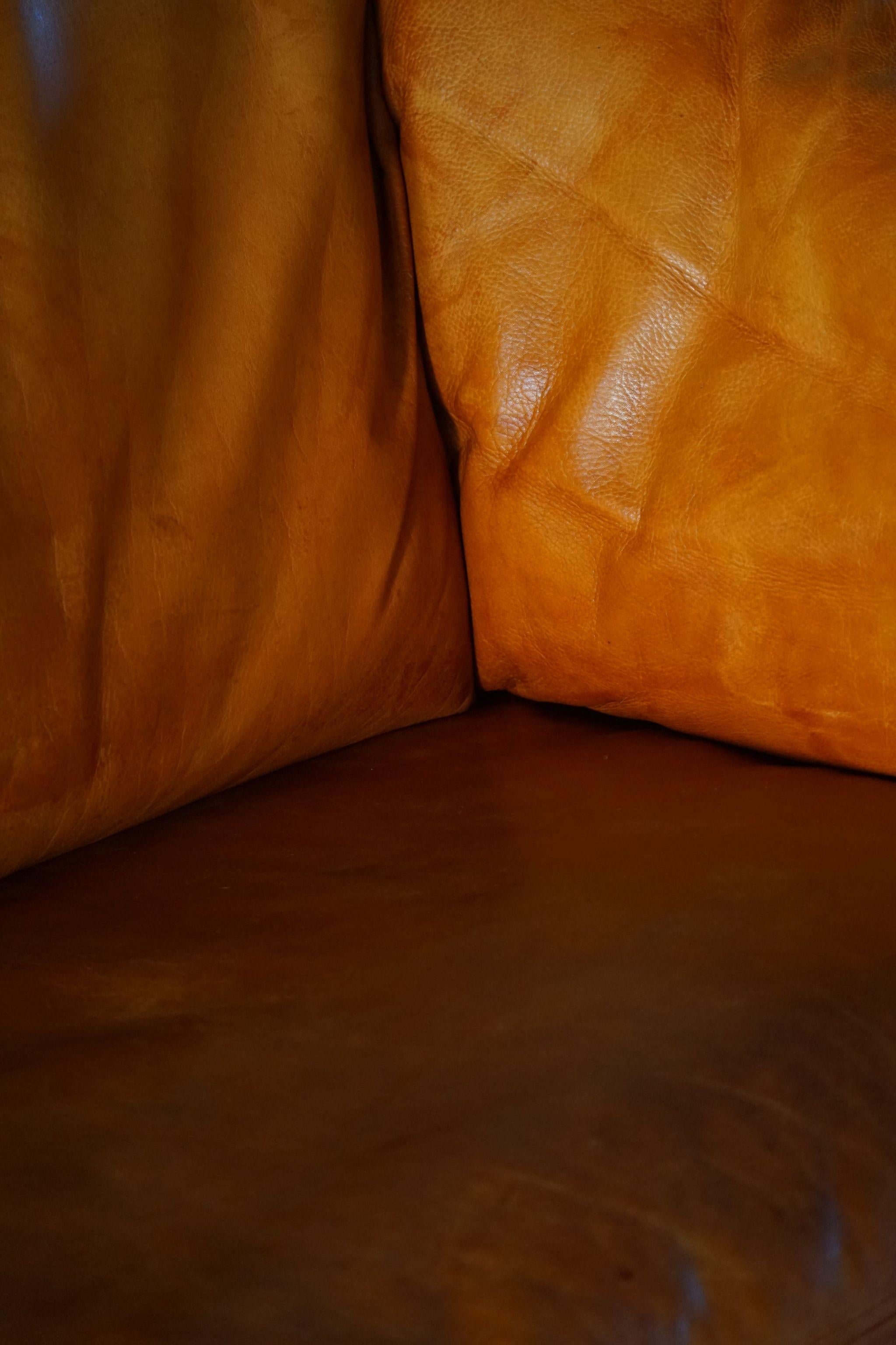 Mogens Hansen 2.5 Sofa in Cognac Coloured Leather, Model 535, Danish Design 7