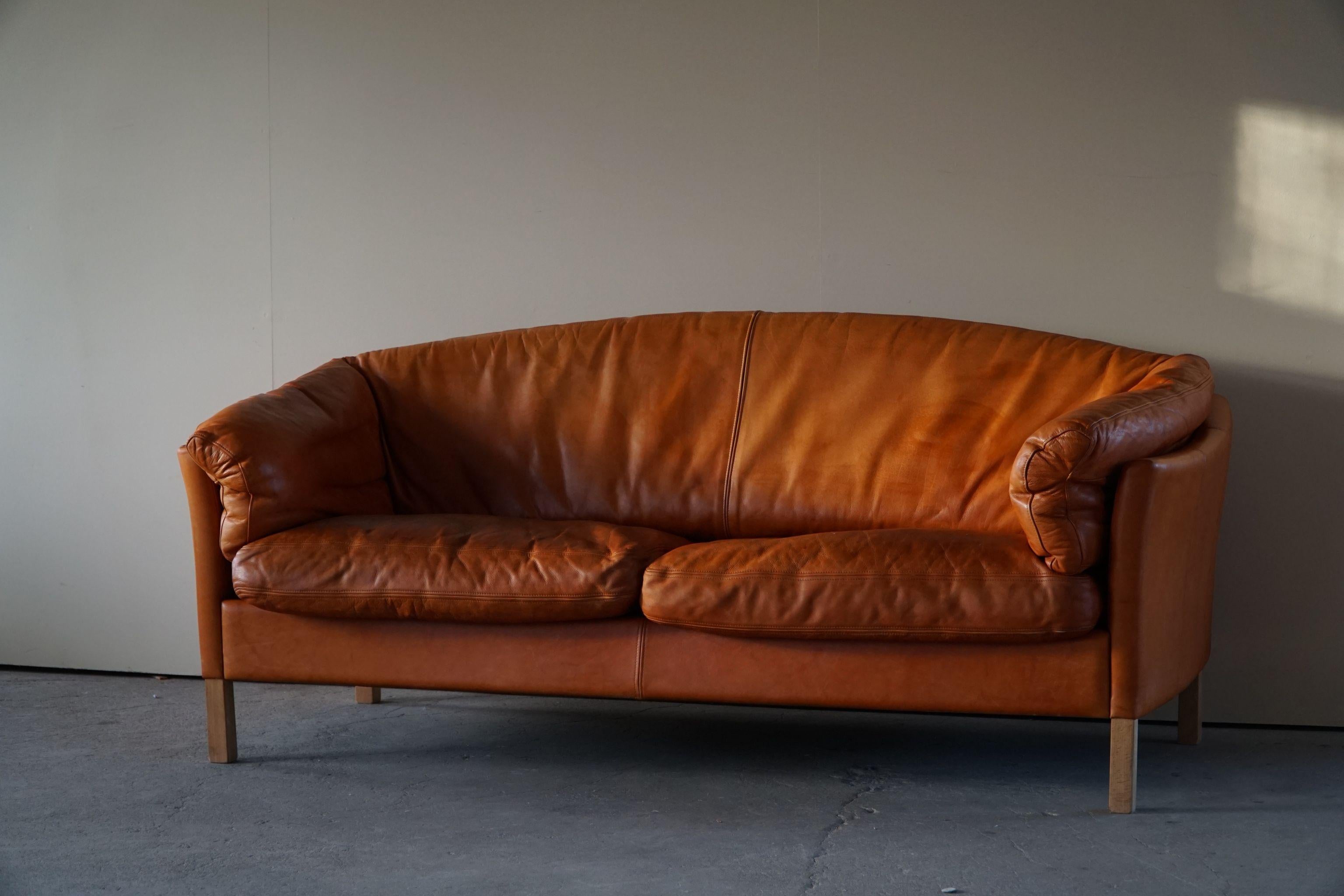 Mogens Hansen 2.5 Sofa in Cognac Coloured Leather, Model 535, Danish Design 8