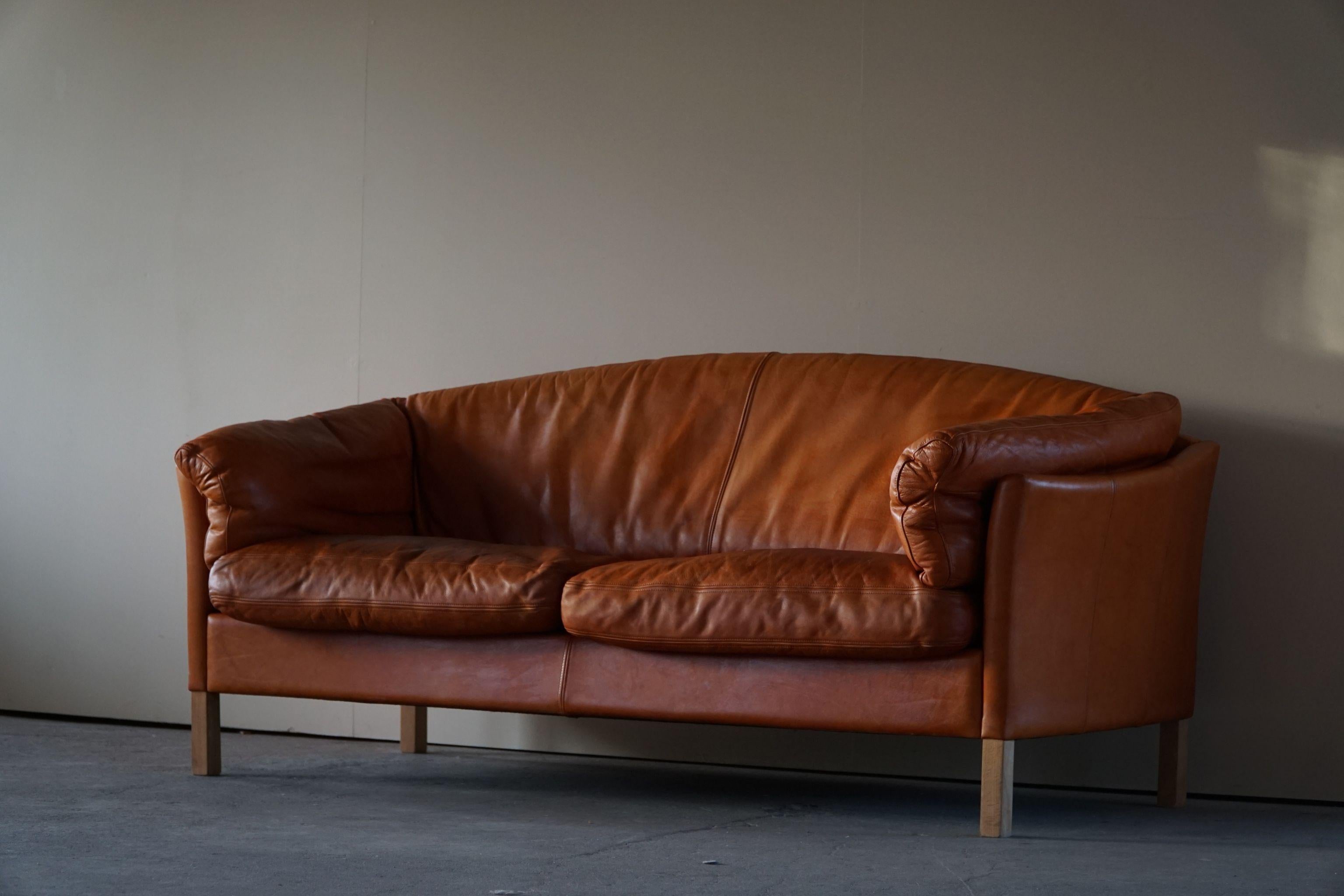 Mogens Hansen 2.5 Sofa in Cognac Coloured Leather, Model 535, Danish Design 9