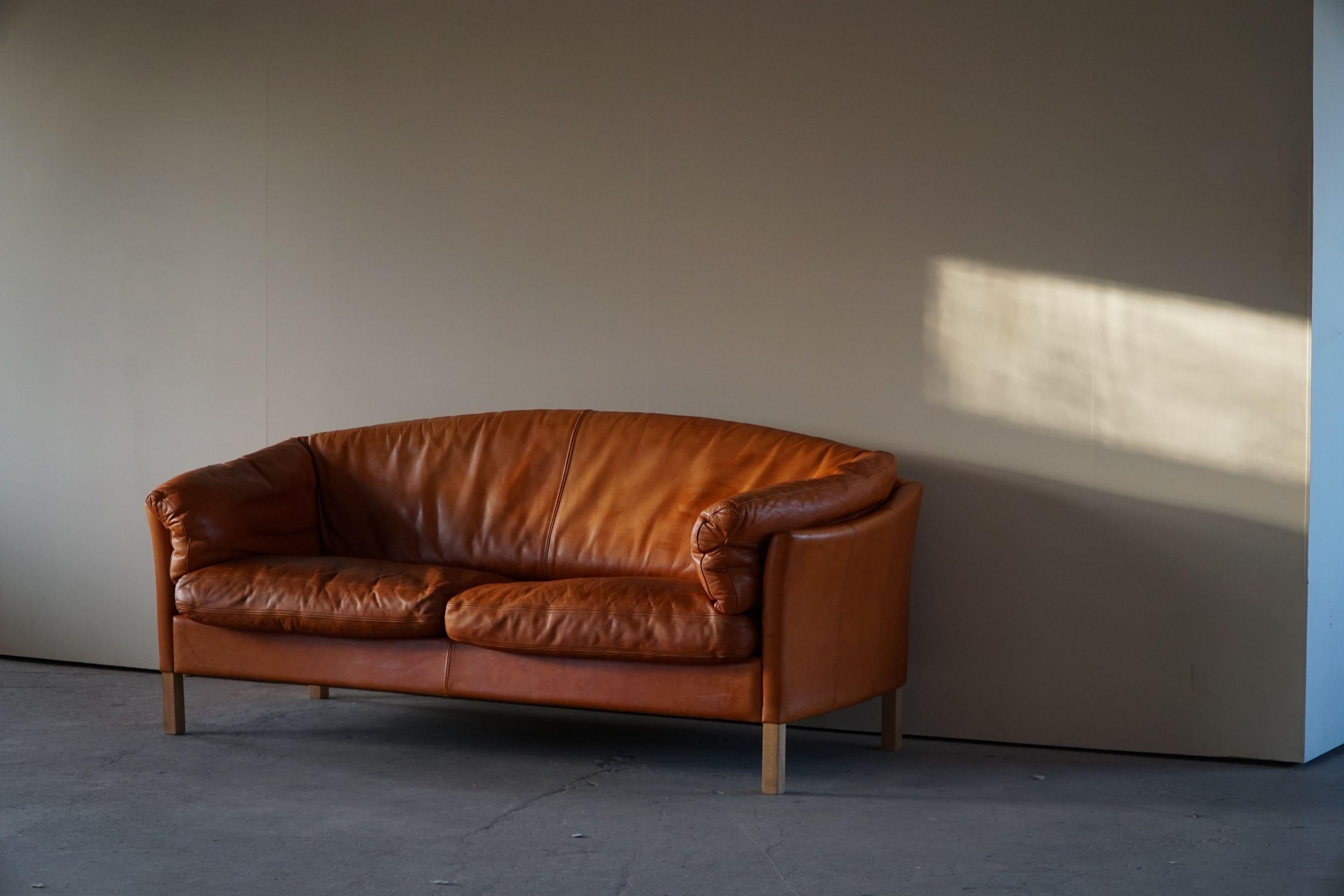 Mogens Hansen 2.5 Sofa in Cognac Coloured Leather, Model 535, Danish Design 10