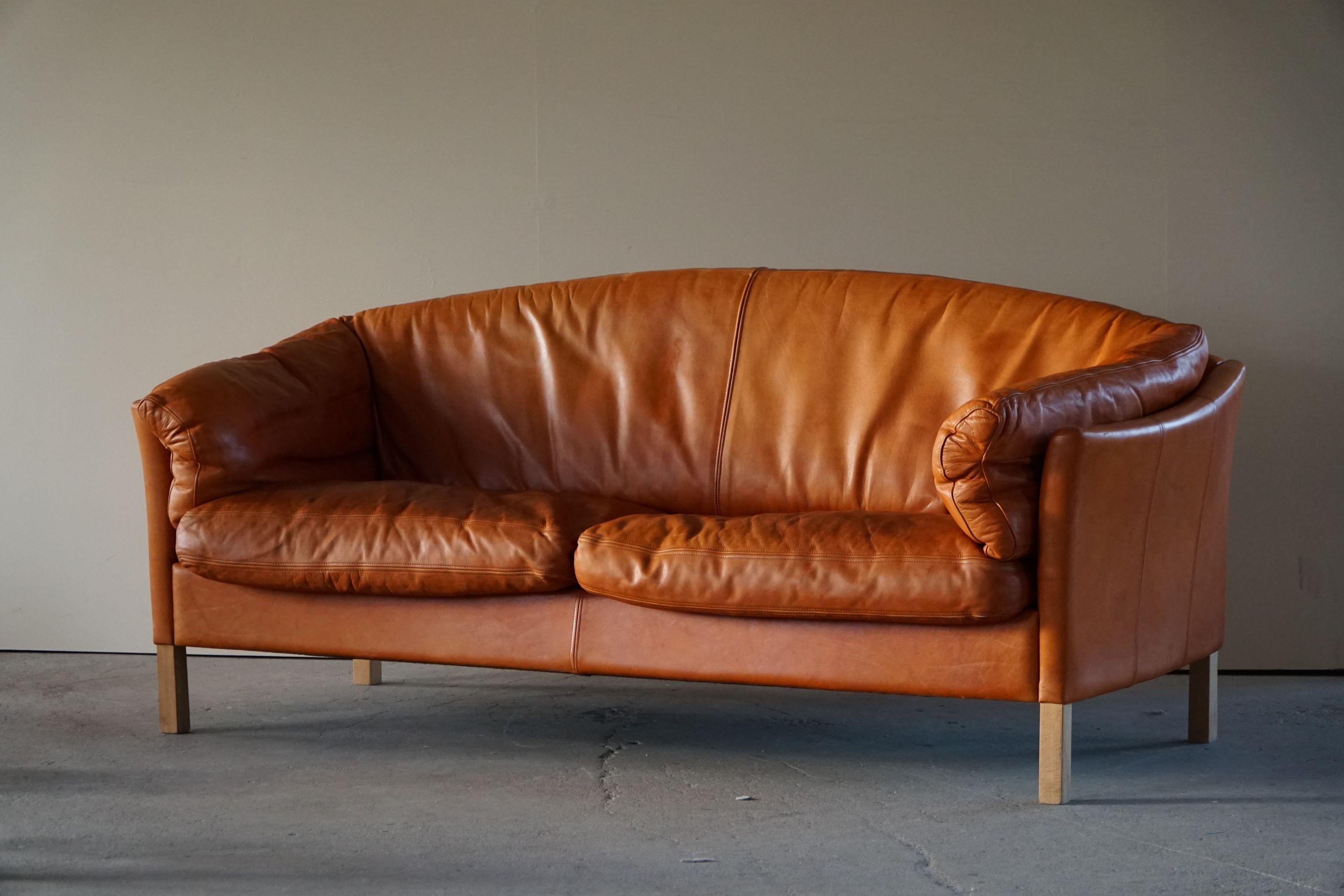 Mogens Hansen 2.5 Sofa in Cognac Coloured Leather, Model 535, Danish Design 2