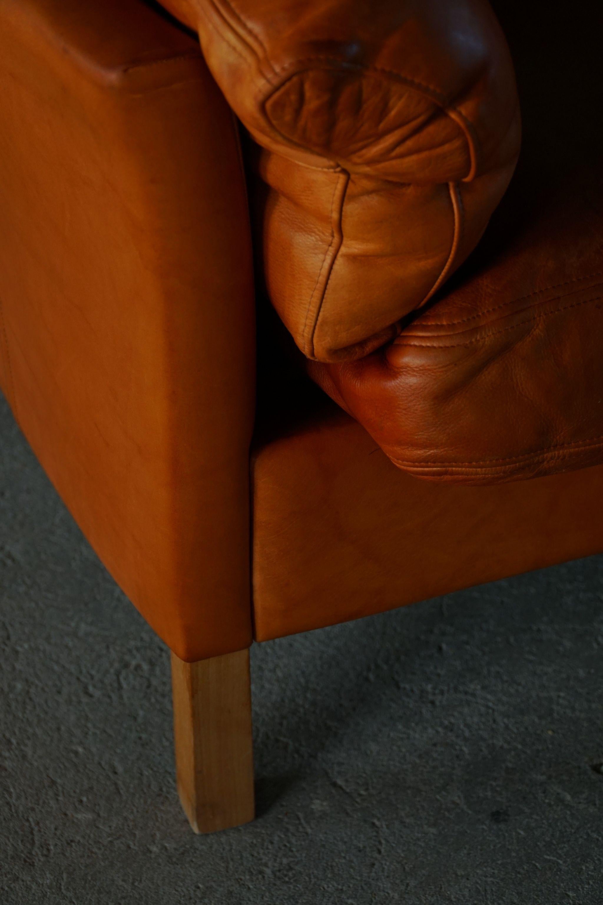 Mogens Hansen 2.5 Sofa in Cognac Coloured Leather, Model 535, Danish Design 3
