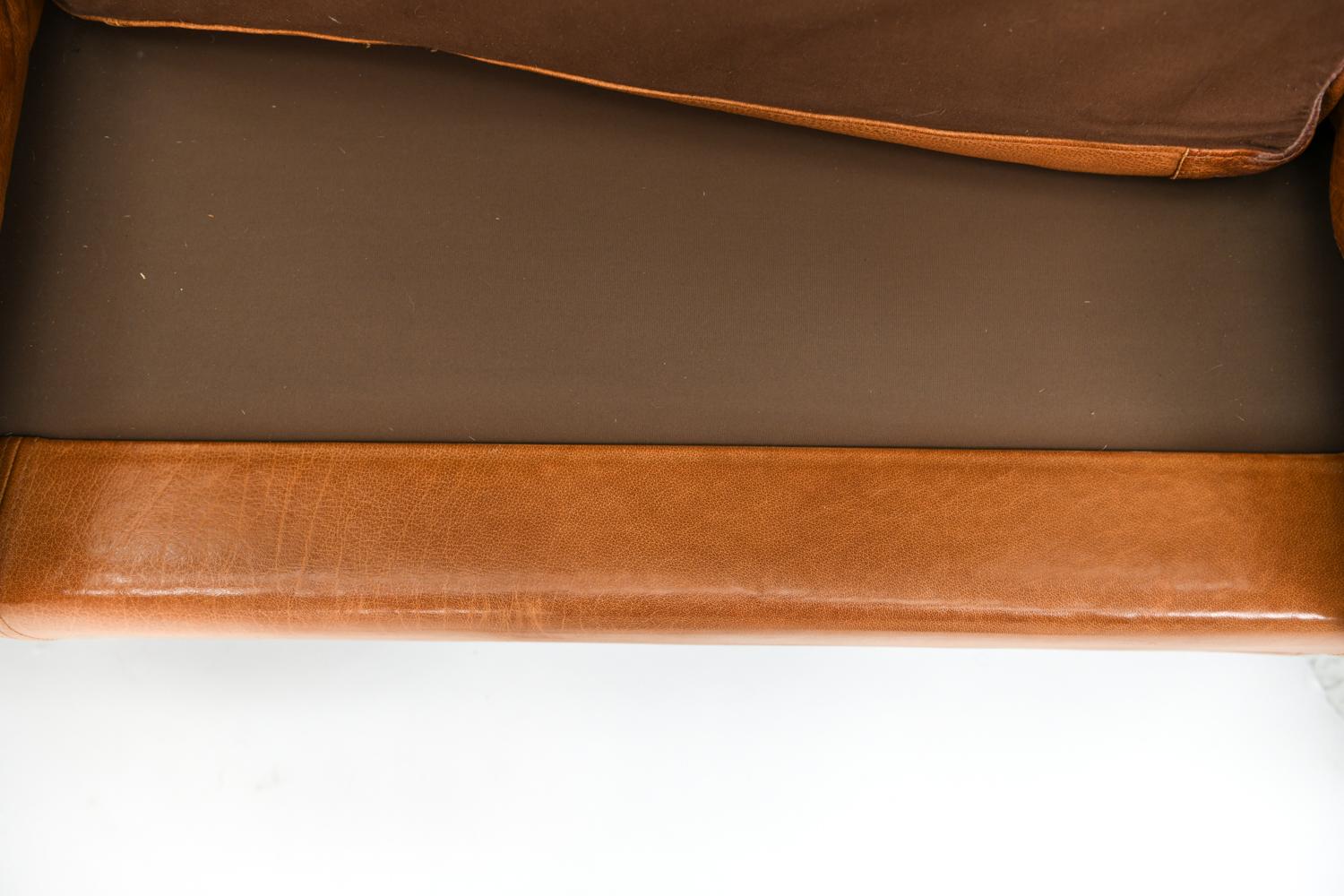 Mogens Hansen Brandy Color Leather Sofa 5