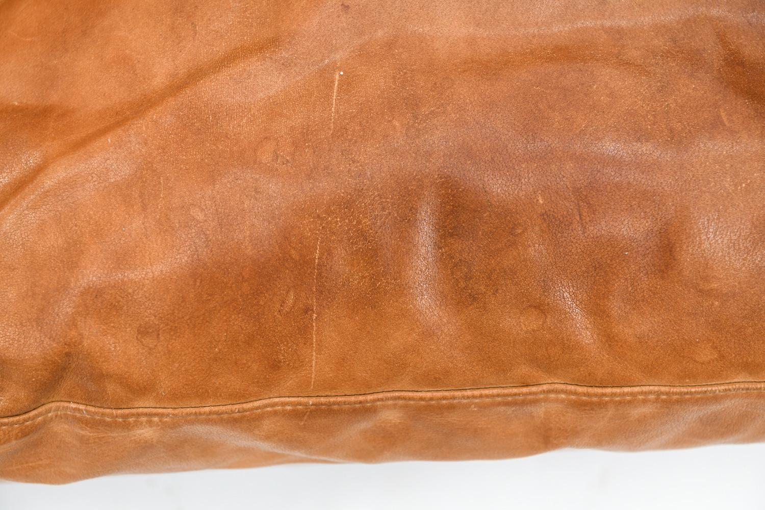 Mogens Hansen Brandy Color Leather Sofa In Good Condition In Norwalk, CT