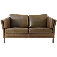 Mogens Hansen Buffalo Hide 2-Seat Sofa or Loveseat