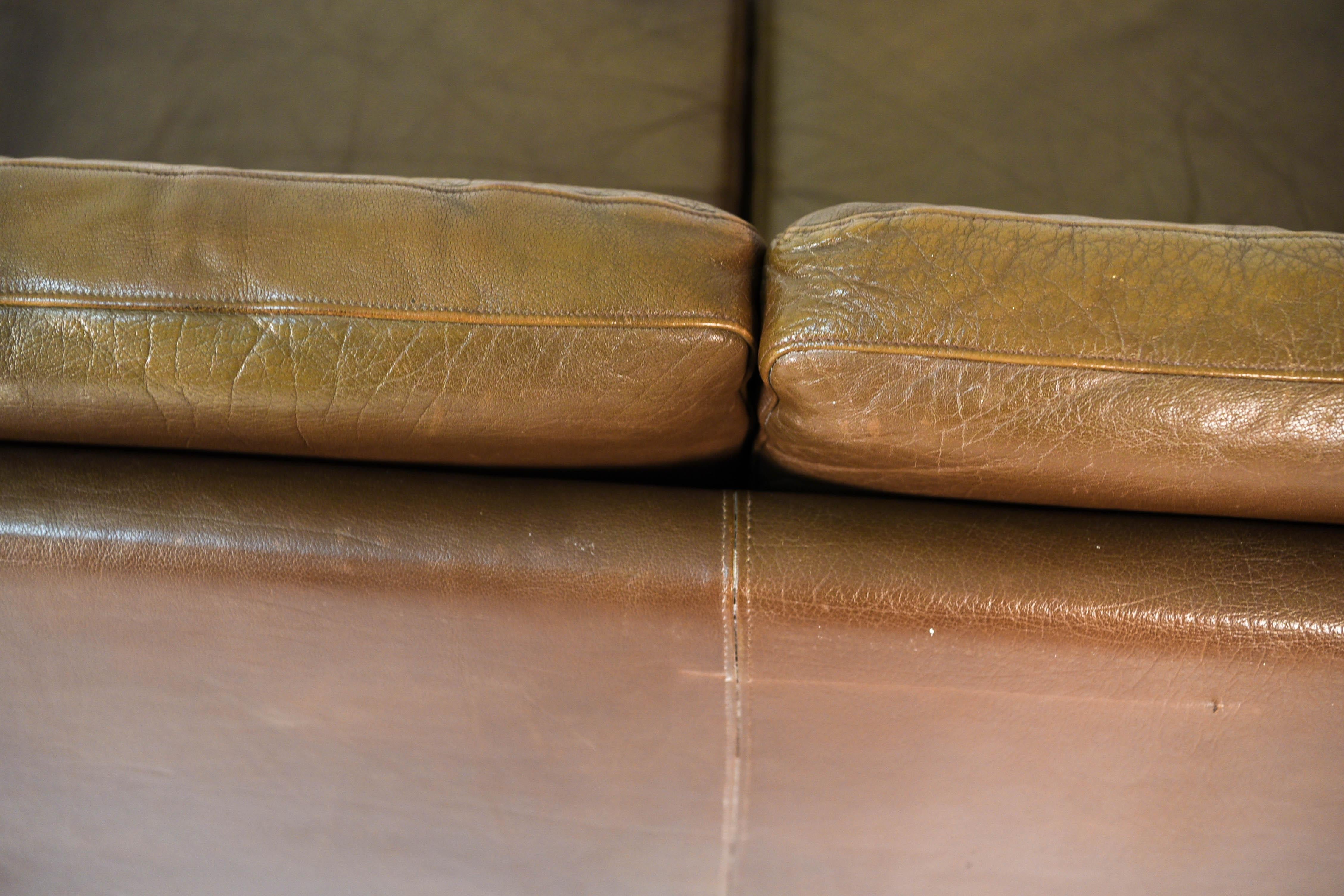 Mogens Hansen Buffalo Hide Leather 3-Seater Sofa 2