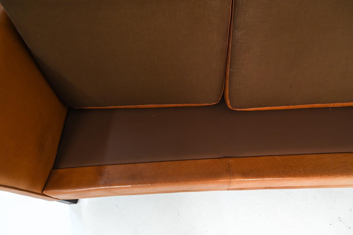 20th Century Mogens Hansen Buffalo Leather Sofa, c. 1970's