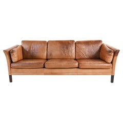 Mogens Hansen Buffalo Leather Sofa, c. 1970's