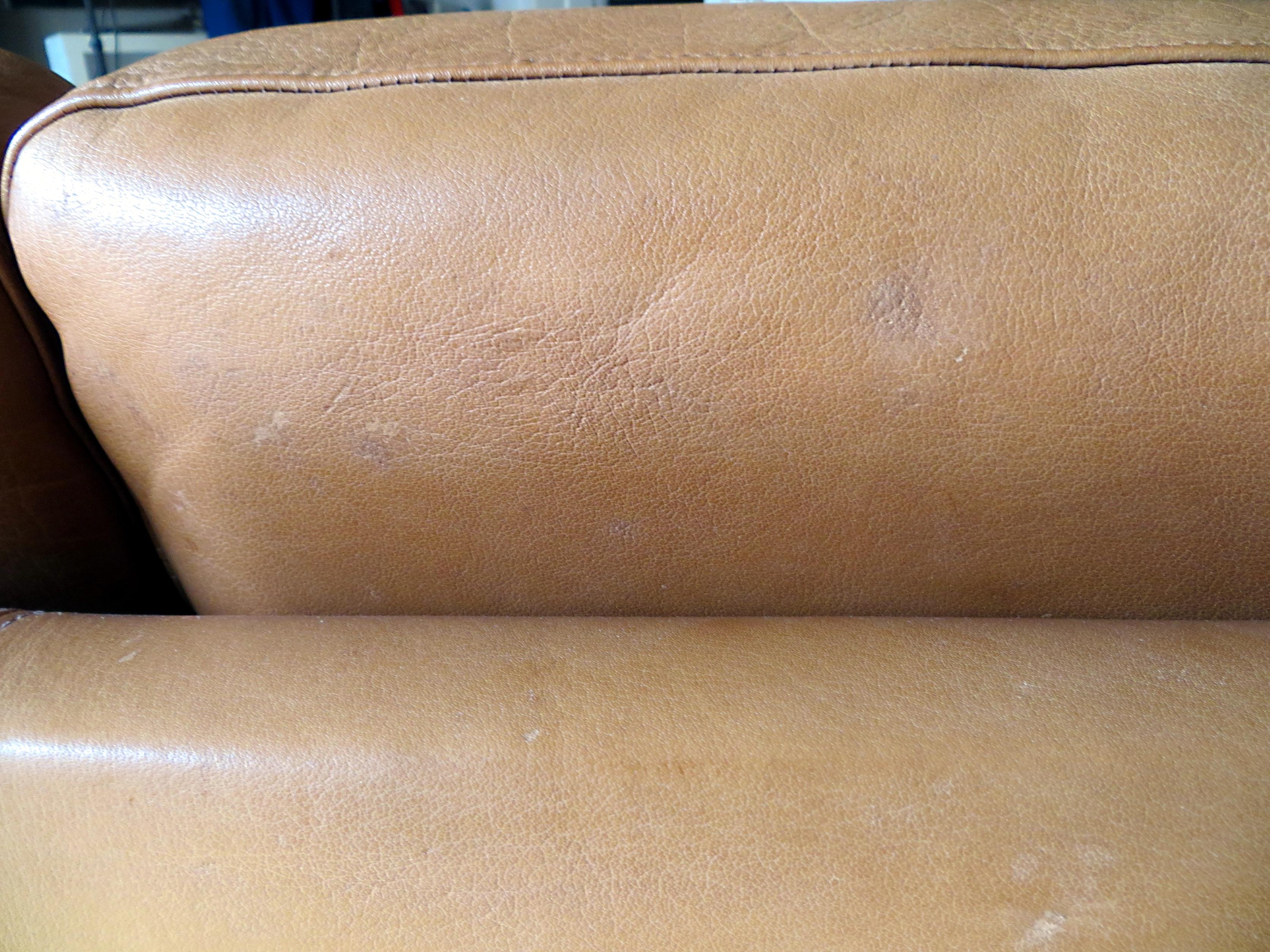 Mogens Hansen Danish Vintage Leather Sofas & Armchair Set in Butterscotch Brown 13