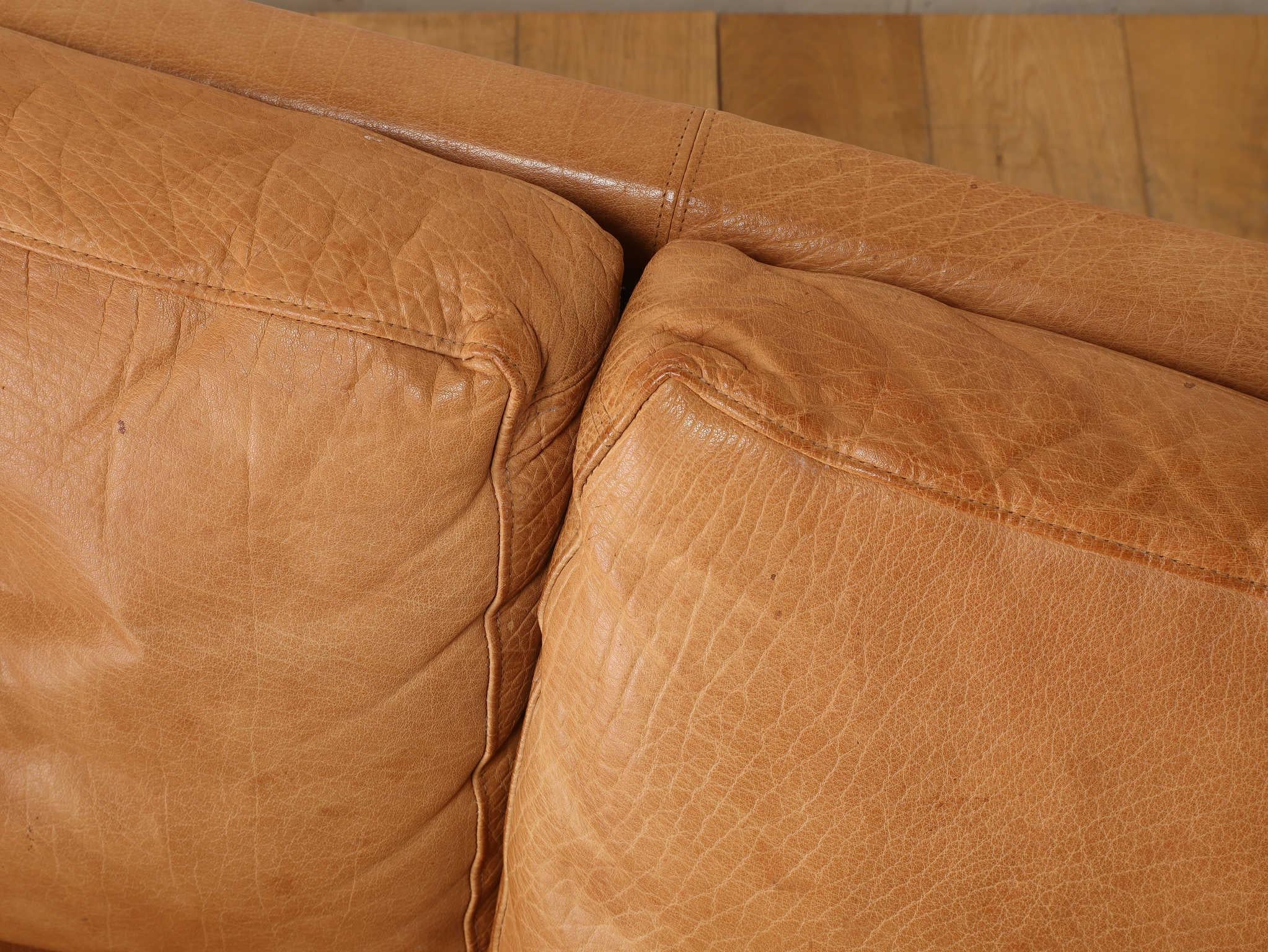 Mogens Hansen Leder 2-Sitzer Sofa 1970er Jahre im Angebot 5