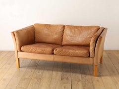 Mogens Hansen Leather 2 Seater Sofa 1970's