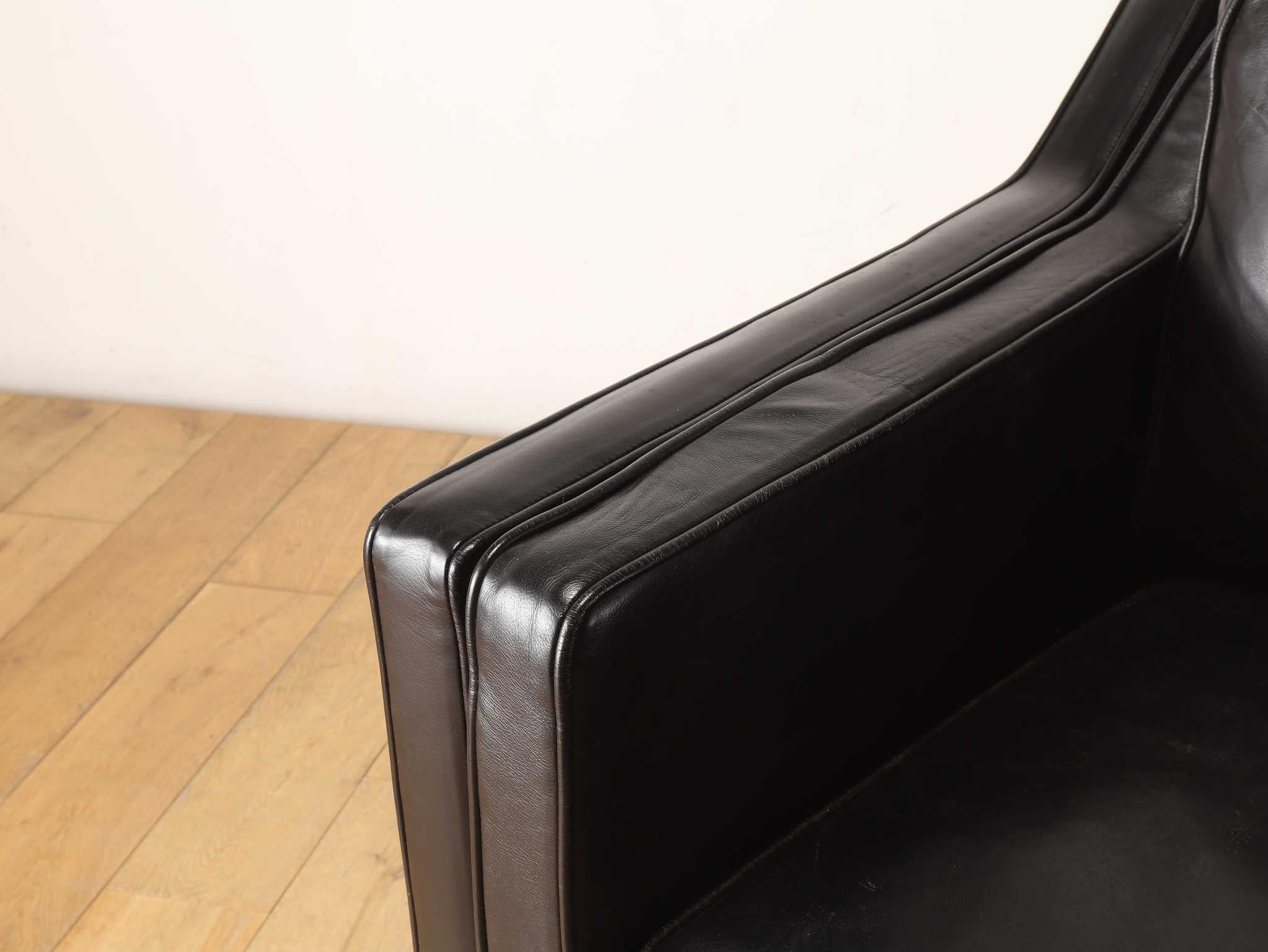 Late 20th Century Mogens Hansen Leather 2 Seater Sofa 1980's For Sale