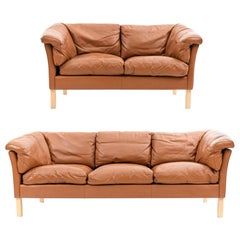 Mogens Hansen Leather Sofa Suite