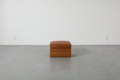 Mogens Hansen Model MH2225 Cognac Buffalo Leather Ottoman, Denmark, 1970s
