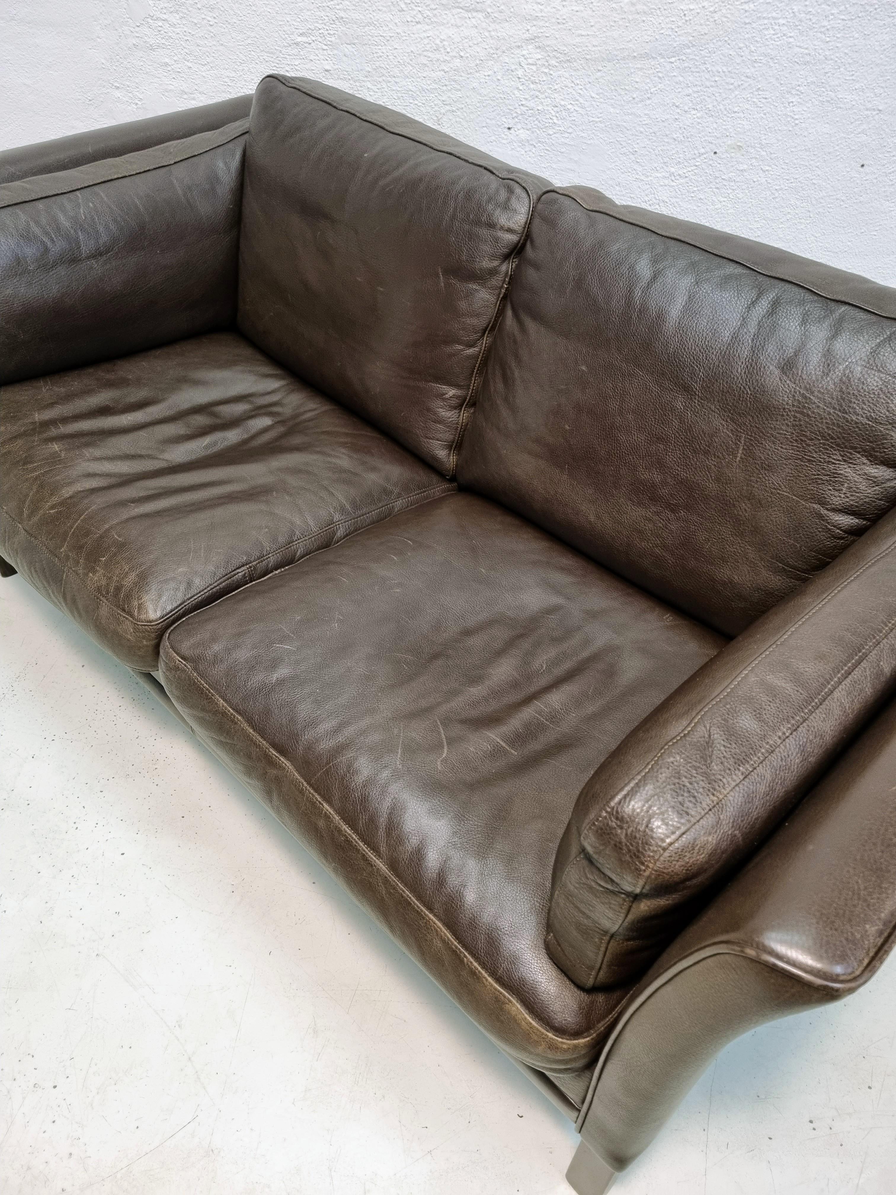 Danish Mogens Hansen Model MH2225 Leather Sofa