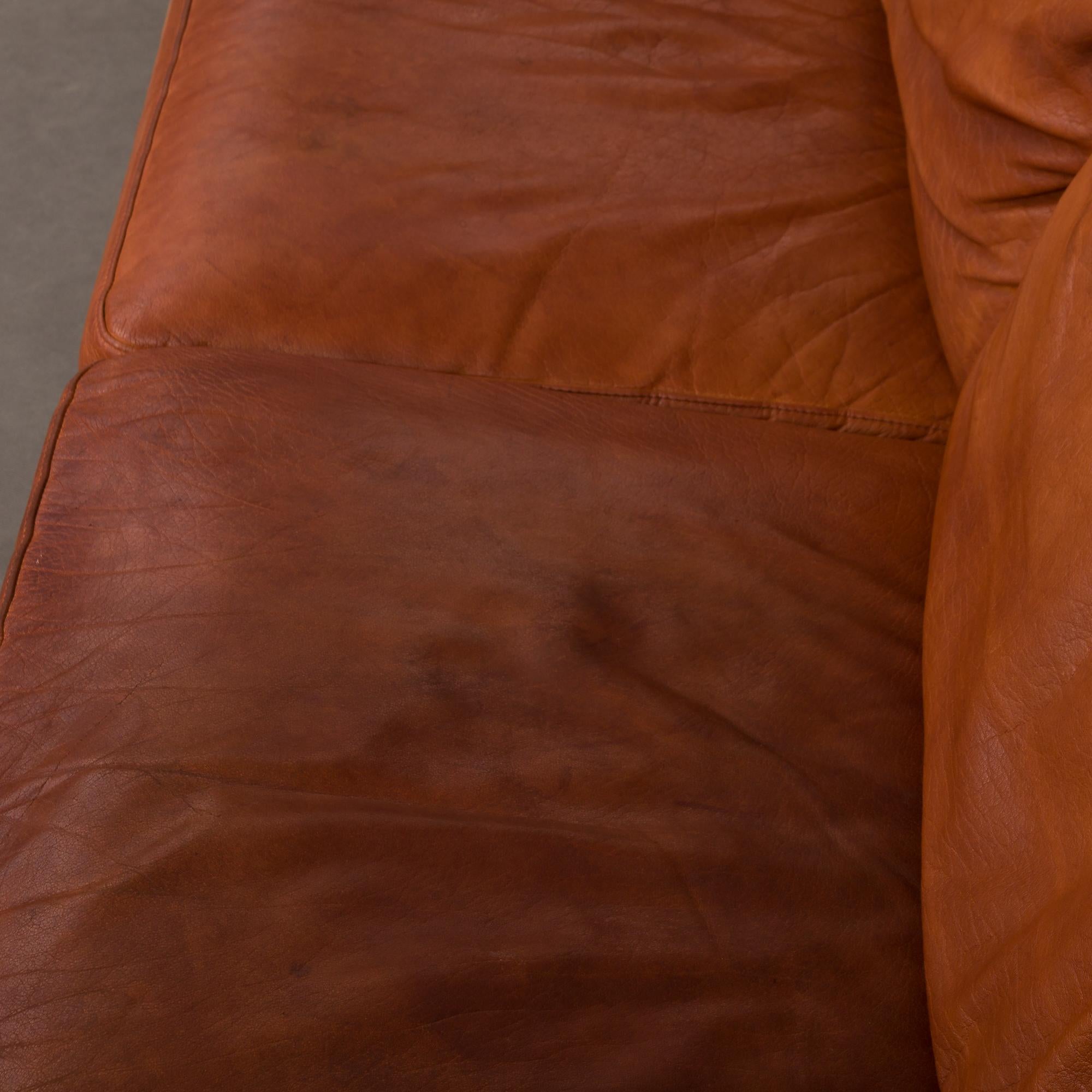 Mogens Hansen Sofa in Brown Leather with Deep Patina 2