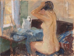 « La Toilette », Nu assis, Paris, Charlottenborg, Bornholm, Benezit, grande huile