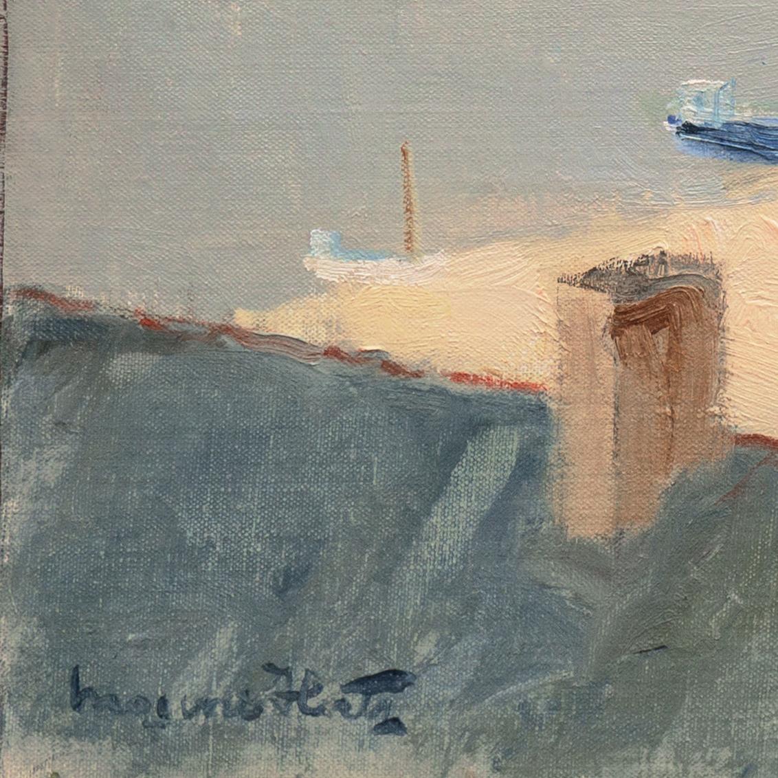 « Près Locranan, Bretagne », Paris, Charlottenborg, école Bornholm, Bénézit - Impressionnisme Painting par Mogens Hertz