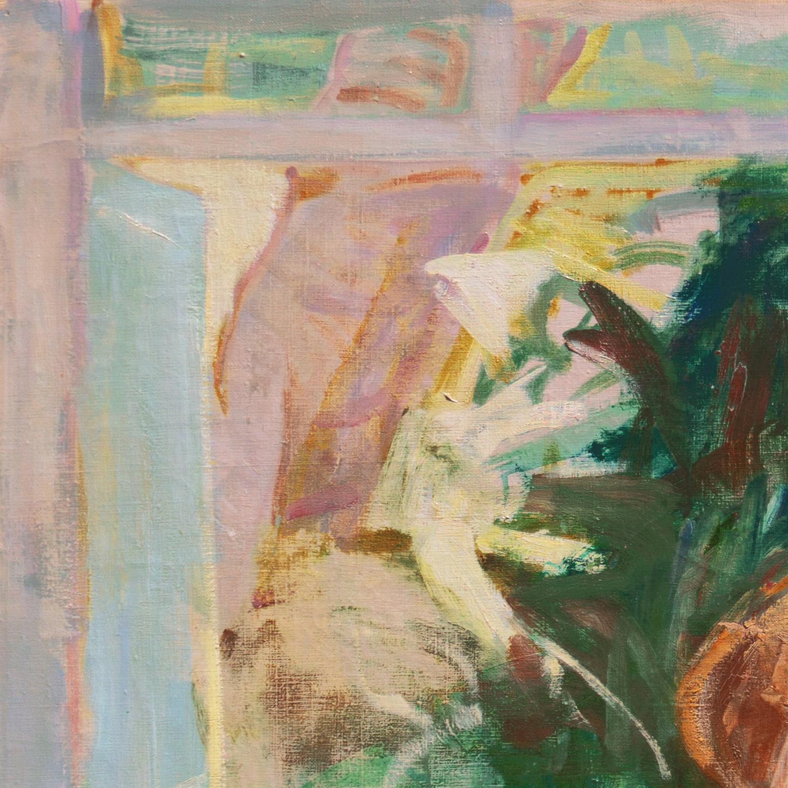 'Seated Nude' by Mogenz Hertz, 1949.
Paris, Royal Danish Academy, Charlottenborg, Bornholm, Benezit
-----
Signed lower right, 'Mogens Hertz' (Danish, 1909-1999) and dated 1949.

A large, Post-Impressionist figural oil showing a pregnant young woman,
