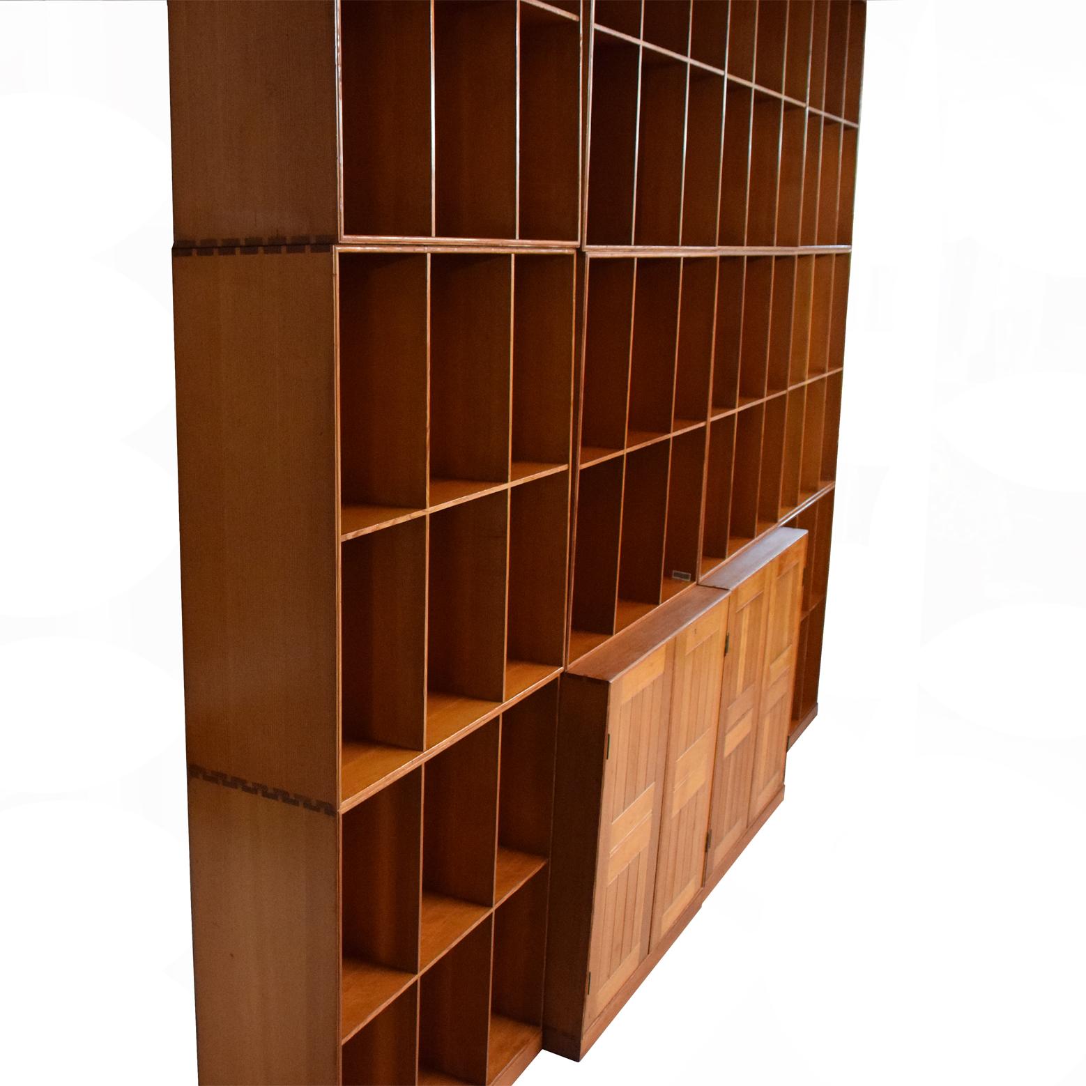 Scandinavian Modern MOGENS KOCH Bookcase/Wall Unit Oregon Pine foe Rud Rasmussen For Sale