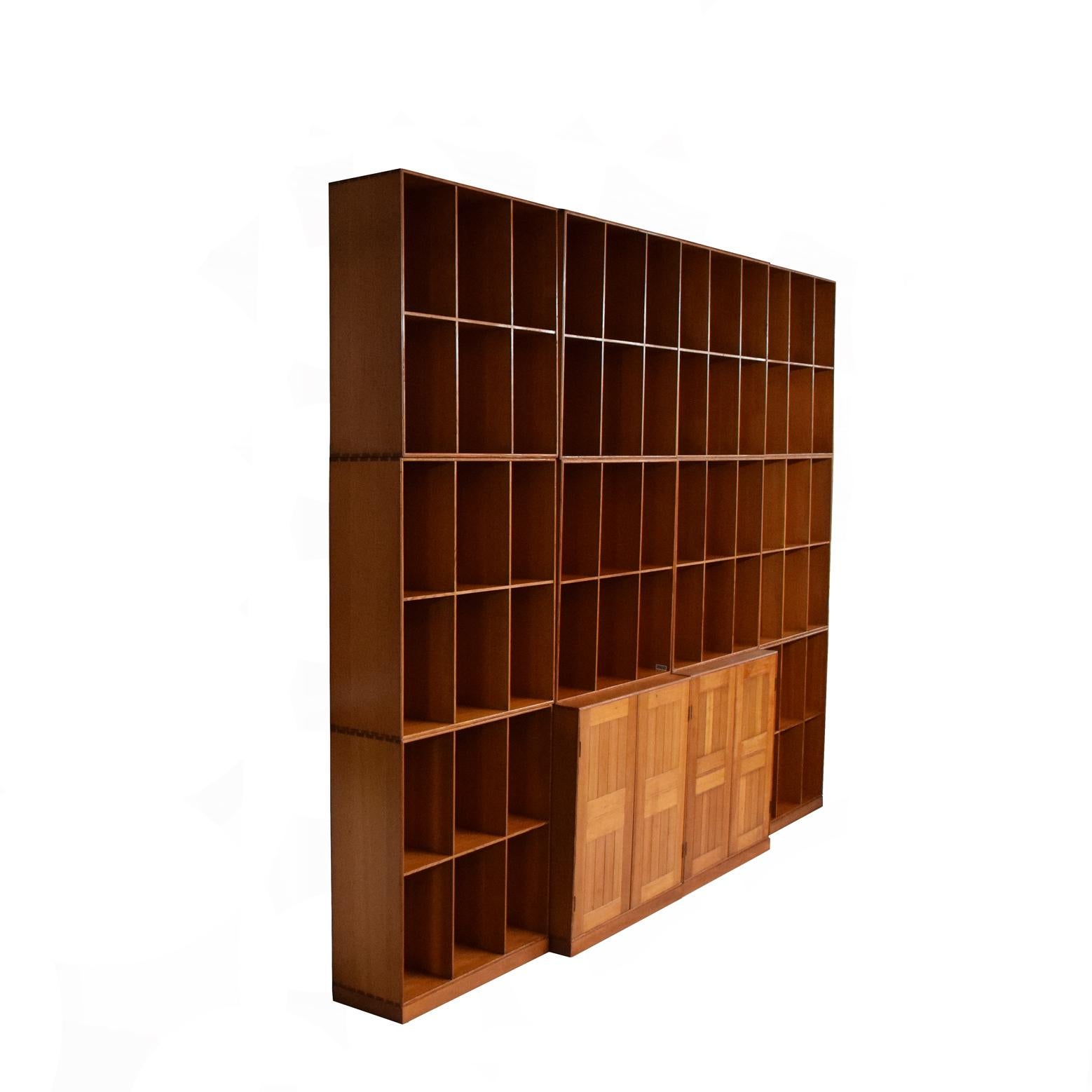 Danish MOGENS KOCH Bookcase/Wall Unit Oregon Pine foe Rud Rasmussen For Sale